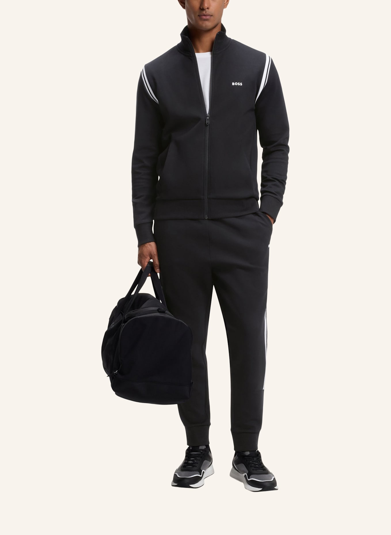 BOSS Sweatshirt TRACKSUIT SET Regular Fit: SCHWARZ