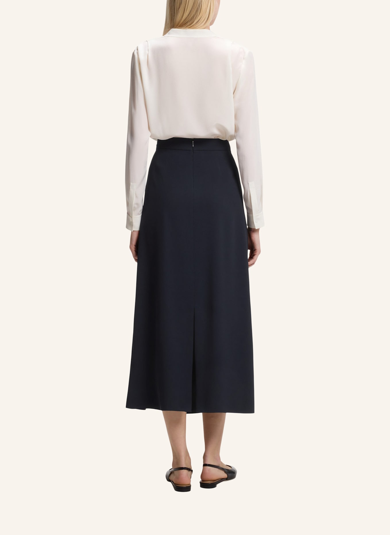 BOSS A-Linien-Rock VATEZA Regular Fit: DUNKELBLAU