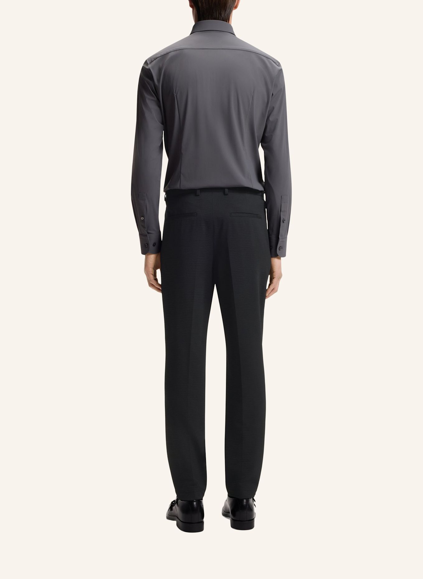 BOSS Businesshose P-PERIN-J-EL-WG-252 Tapered Fit: SCHWARZ