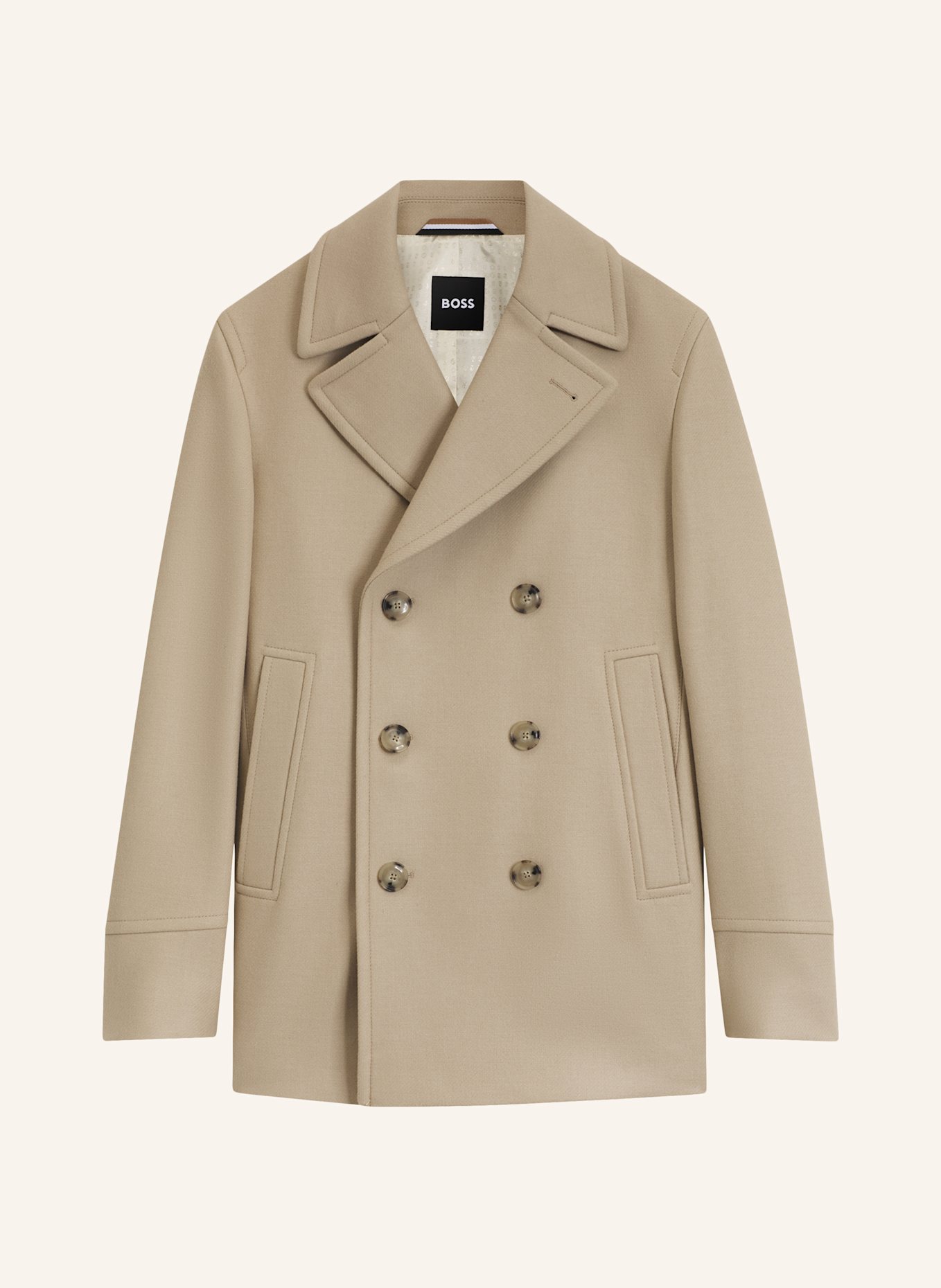 BOSS Mantel H-HYDE-PCOAT-234 Slim Fit: BEIGE