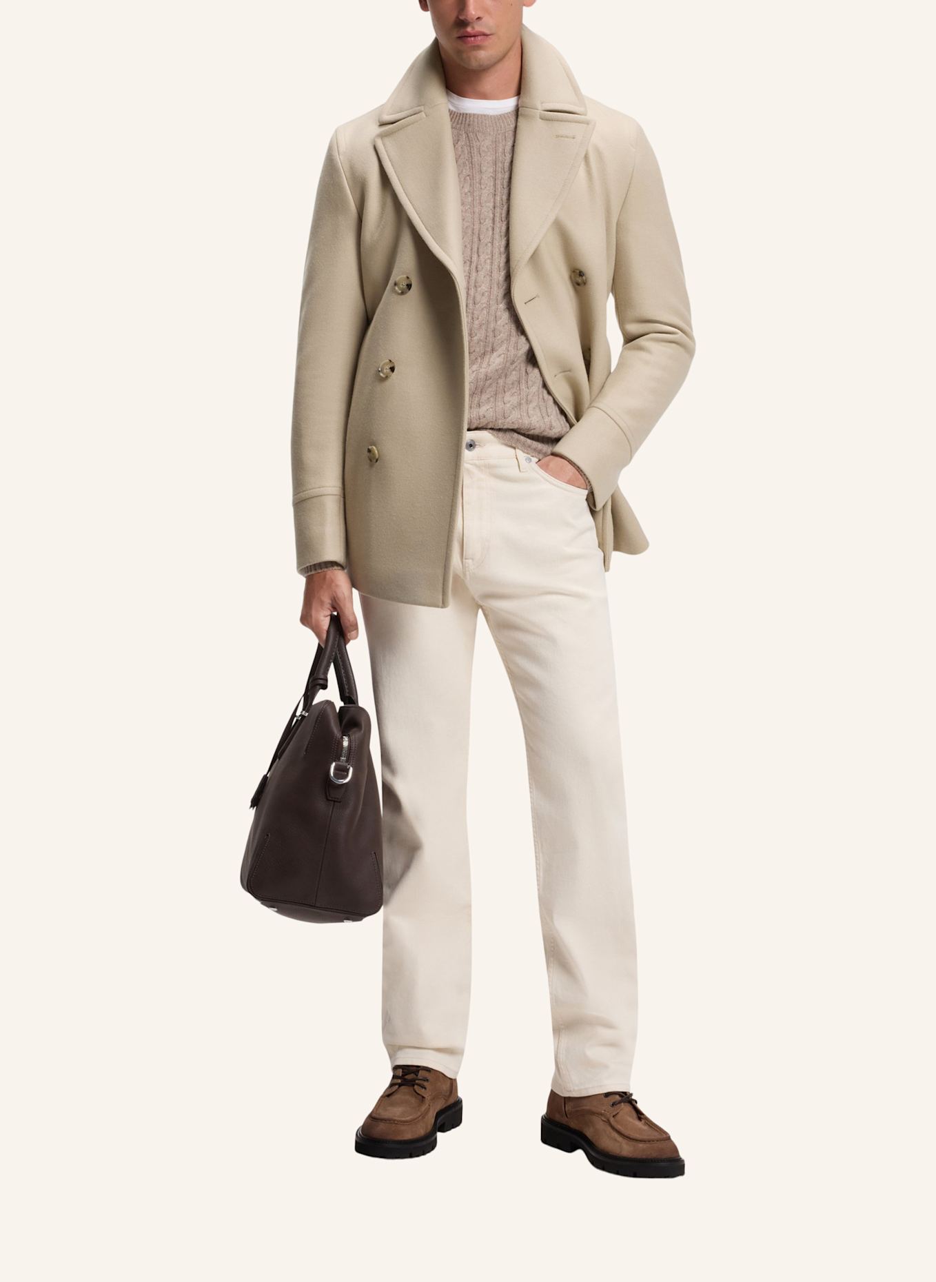 BOSS Mantel H-HYDE-PCOAT-234 Slim Fit: BEIGE