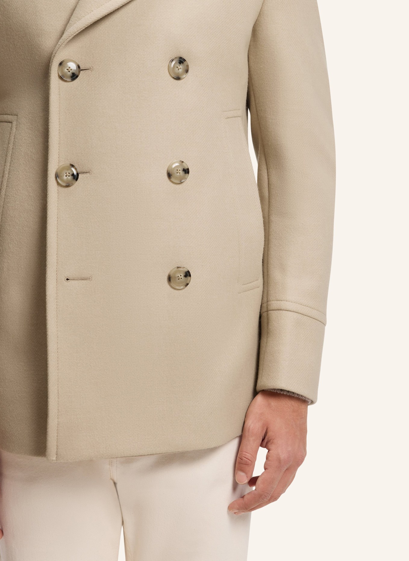 BOSS Mantel H-HYDE-PCOAT-234 Slim Fit: BEIGE