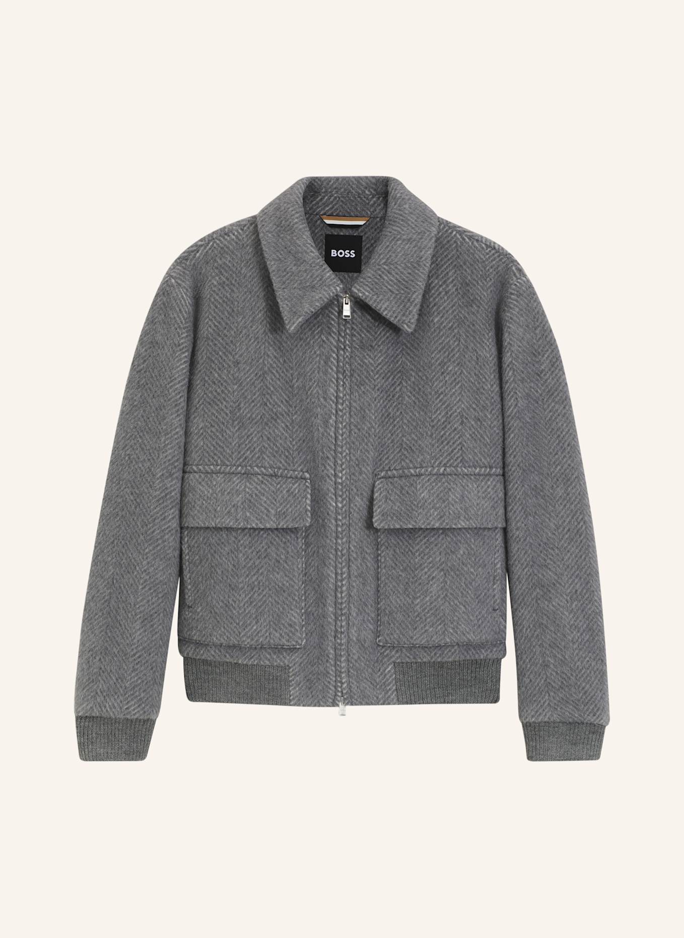 BOSS Mantel H-CHARLY-254 Relaxed Fit: SILBER