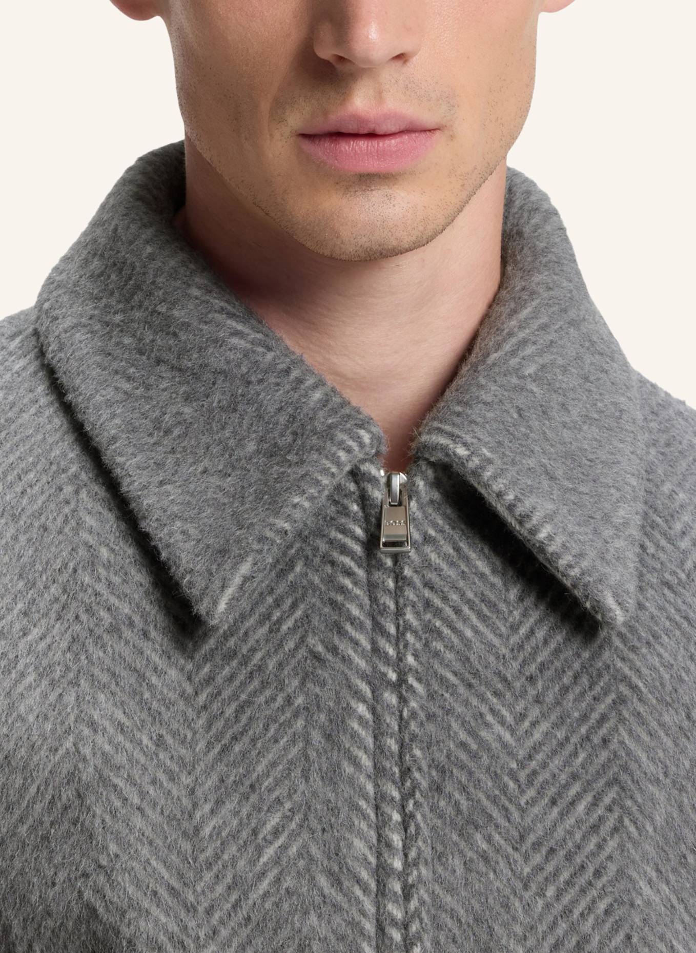 BOSS Mantel H-CHARLY-254 Relaxed Fit: SILBER