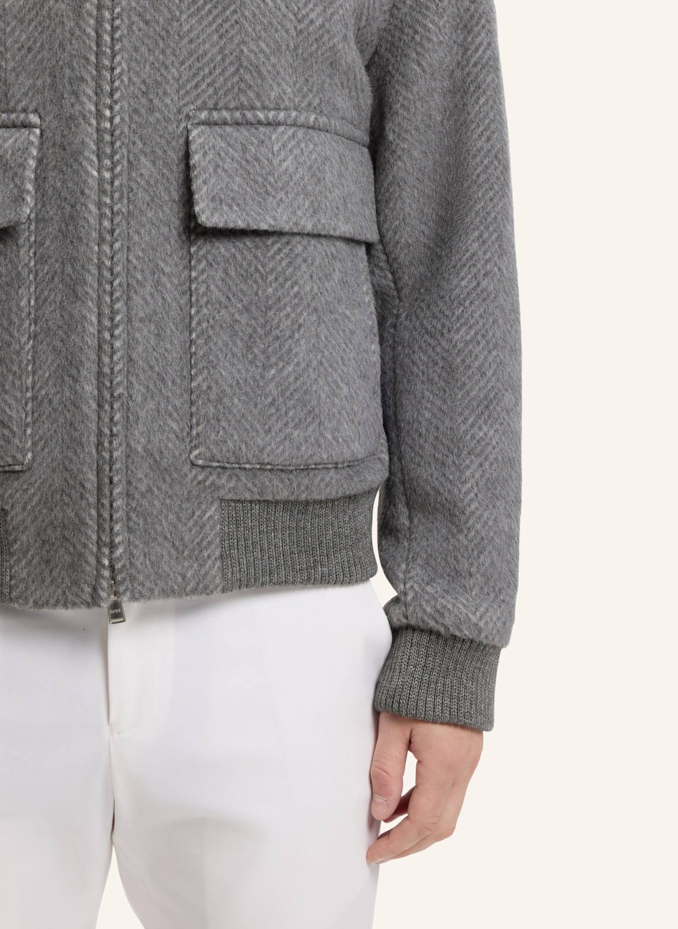 BOSS Mantel H-CHARLY-254 Relaxed Fit: SILBER