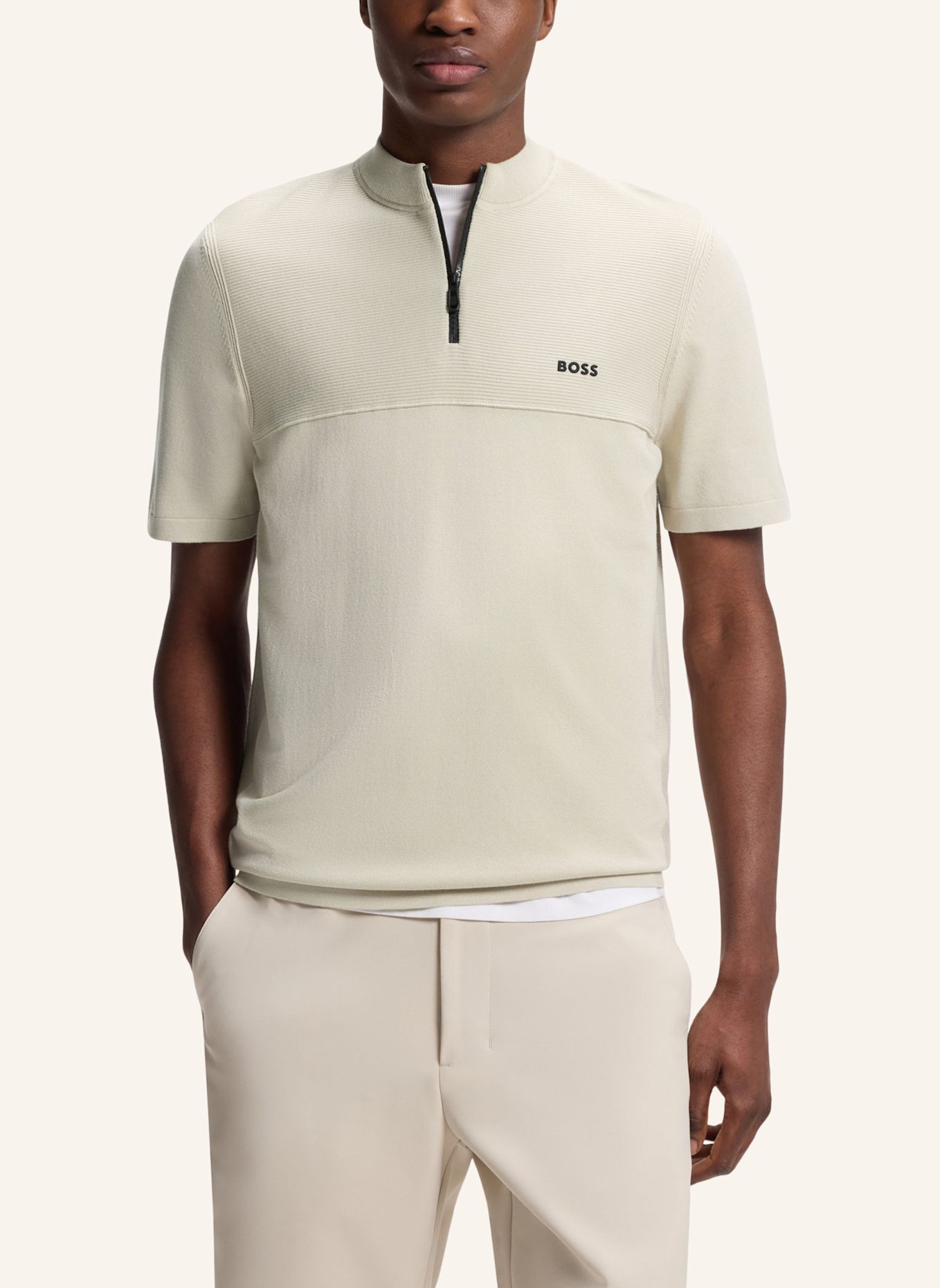 BOSS Pullover KN_NETWORK MZ Regular Fit: BEIGE