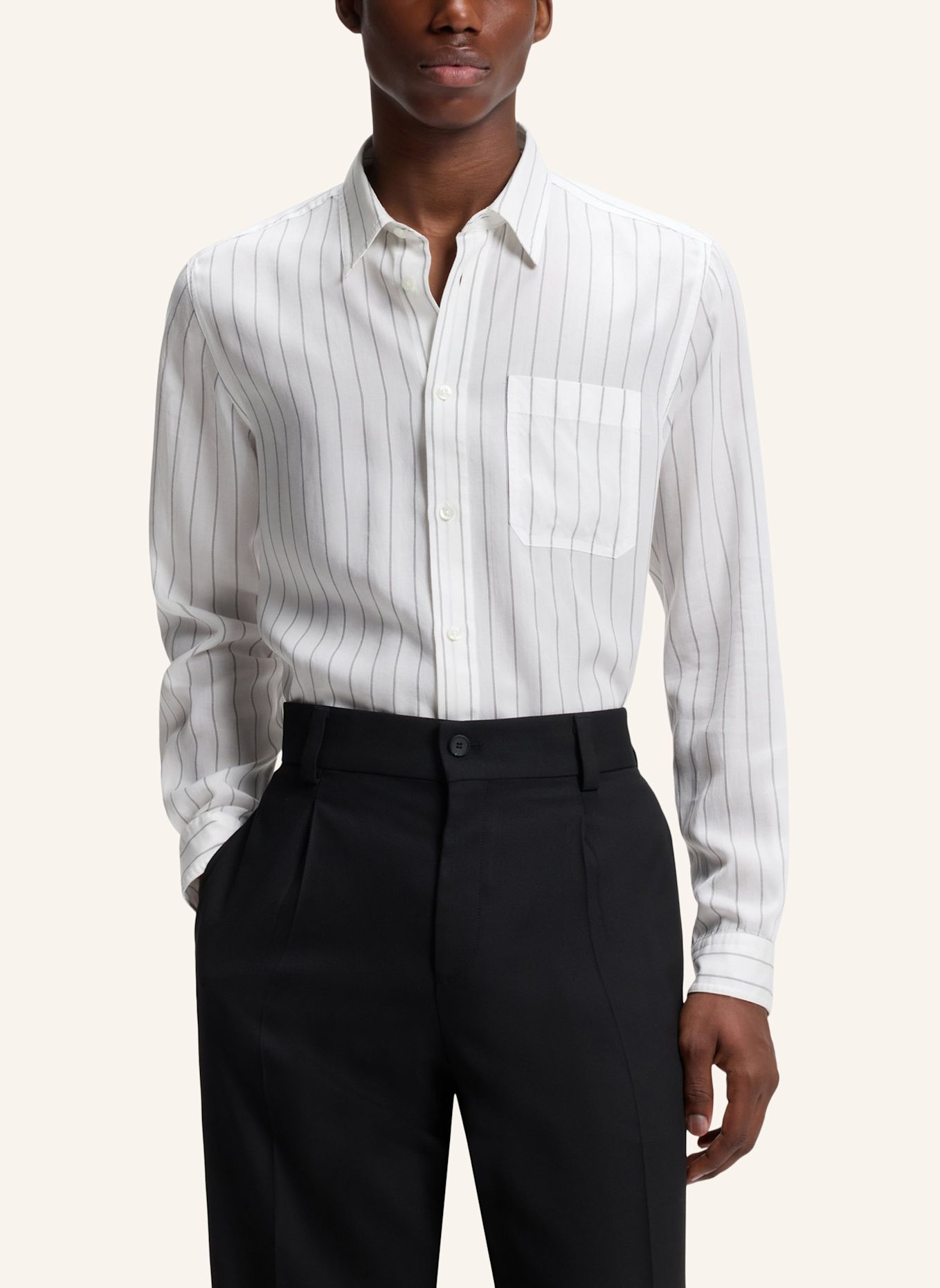 HUGO Hemd ERILLO Oversize Fit: WEISS