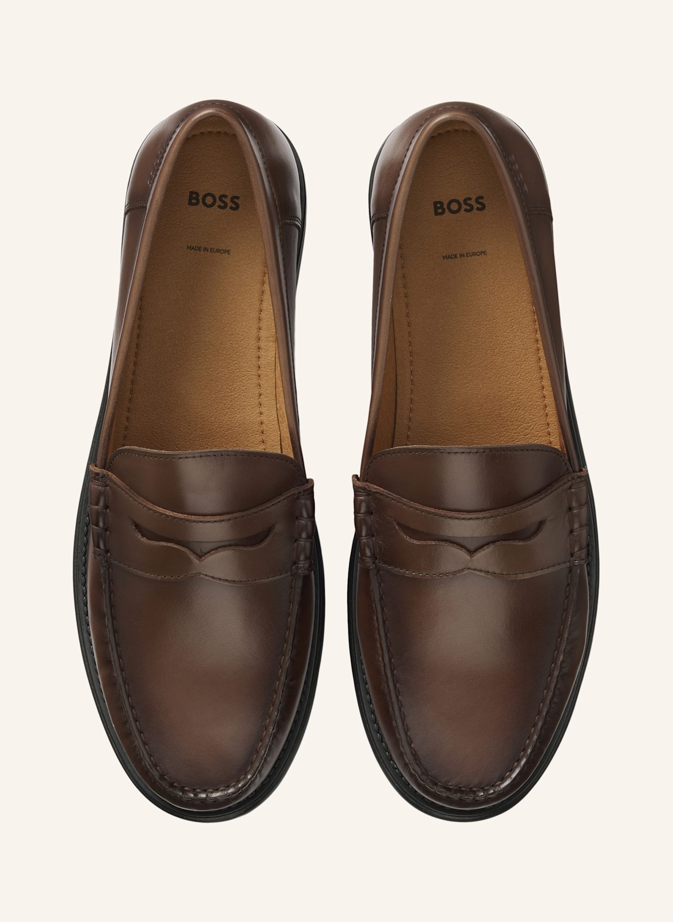 BOSS Slipper TEVAN_MOCC_BOPE: DUNKELBRAUN