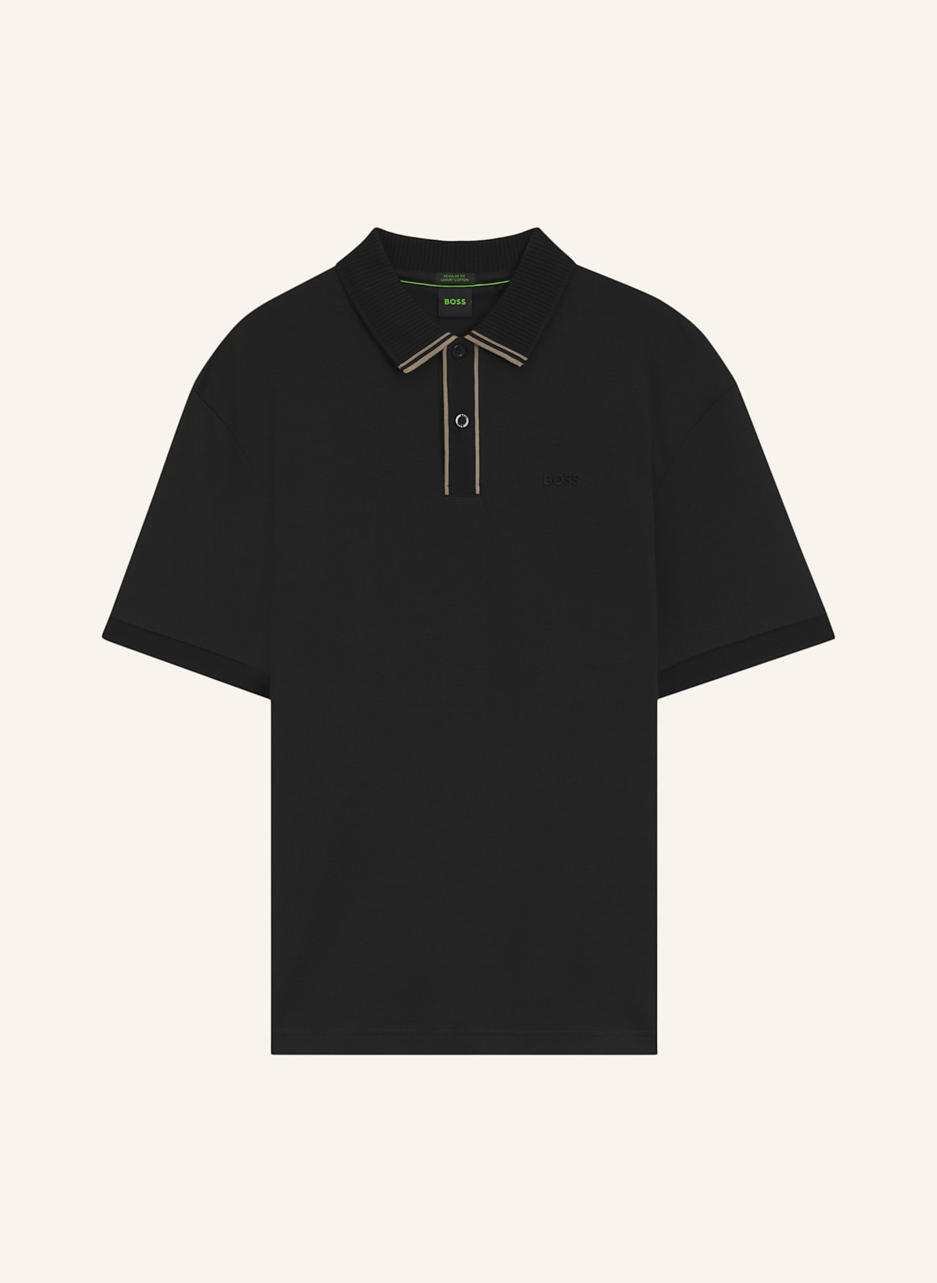 BOSS Polo PL_CORD PADDY Regular Fit: SCHWARZ
