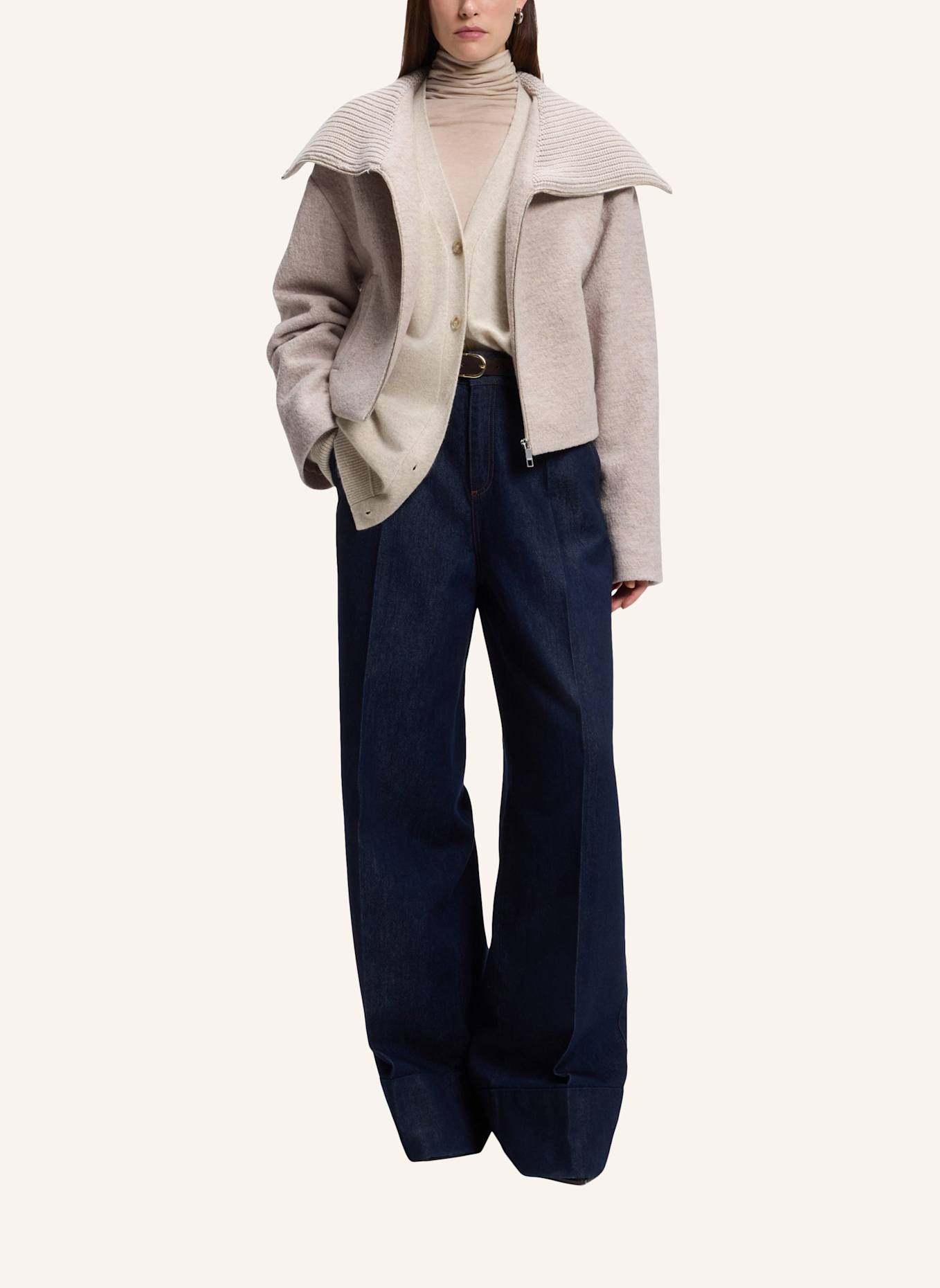 BOSS Strickjacke FALANAS: WEISS