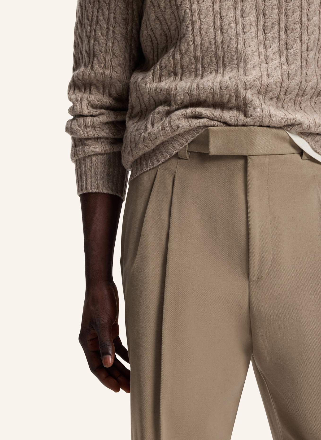 BOSS Anzughose C-PAT-DPL-263 Relaxed Fit: BRAUN
