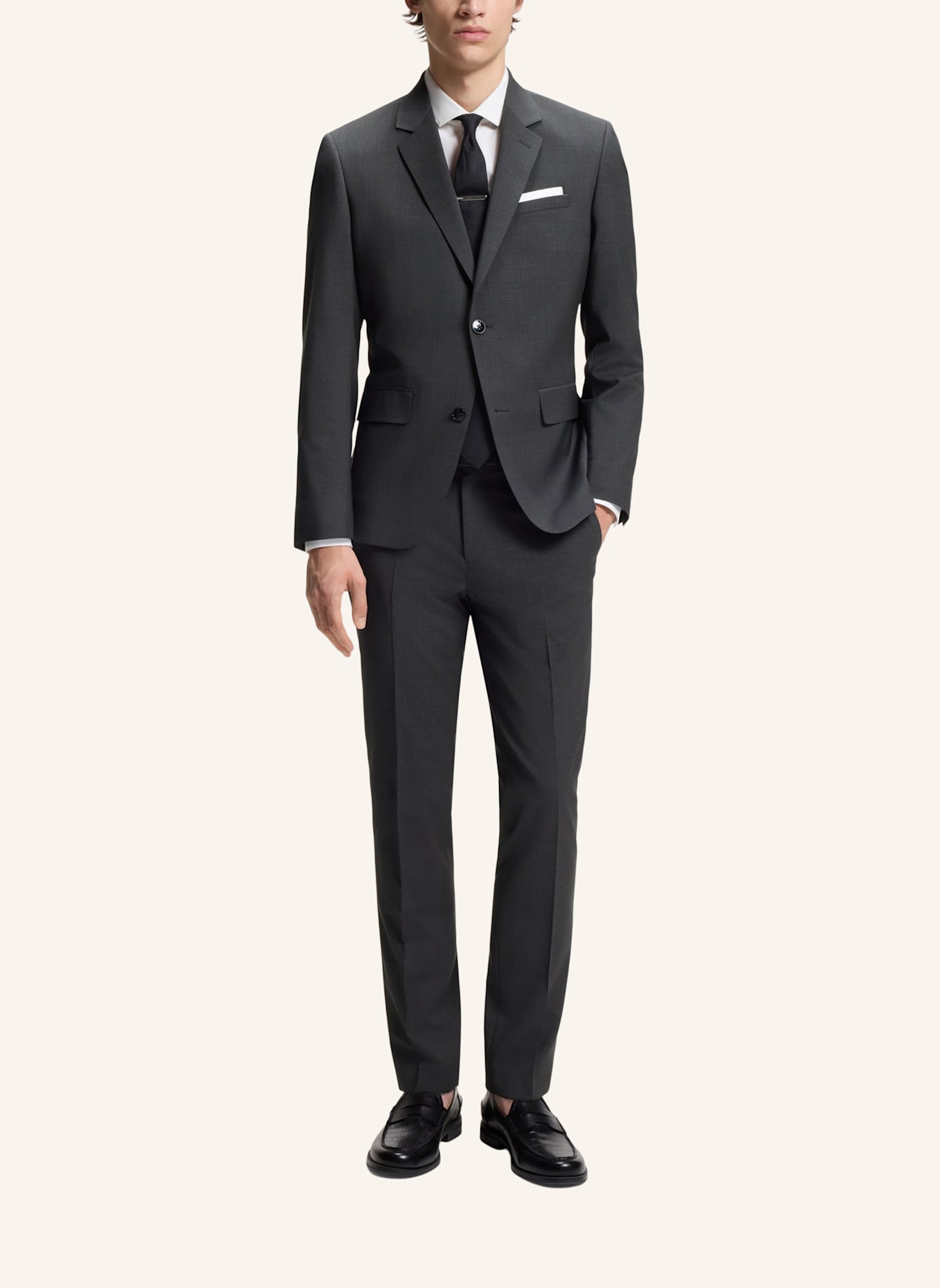 HUGO Anzug HENRY-GETLIN253X-MH Slim Fit: DUNKELGRAU