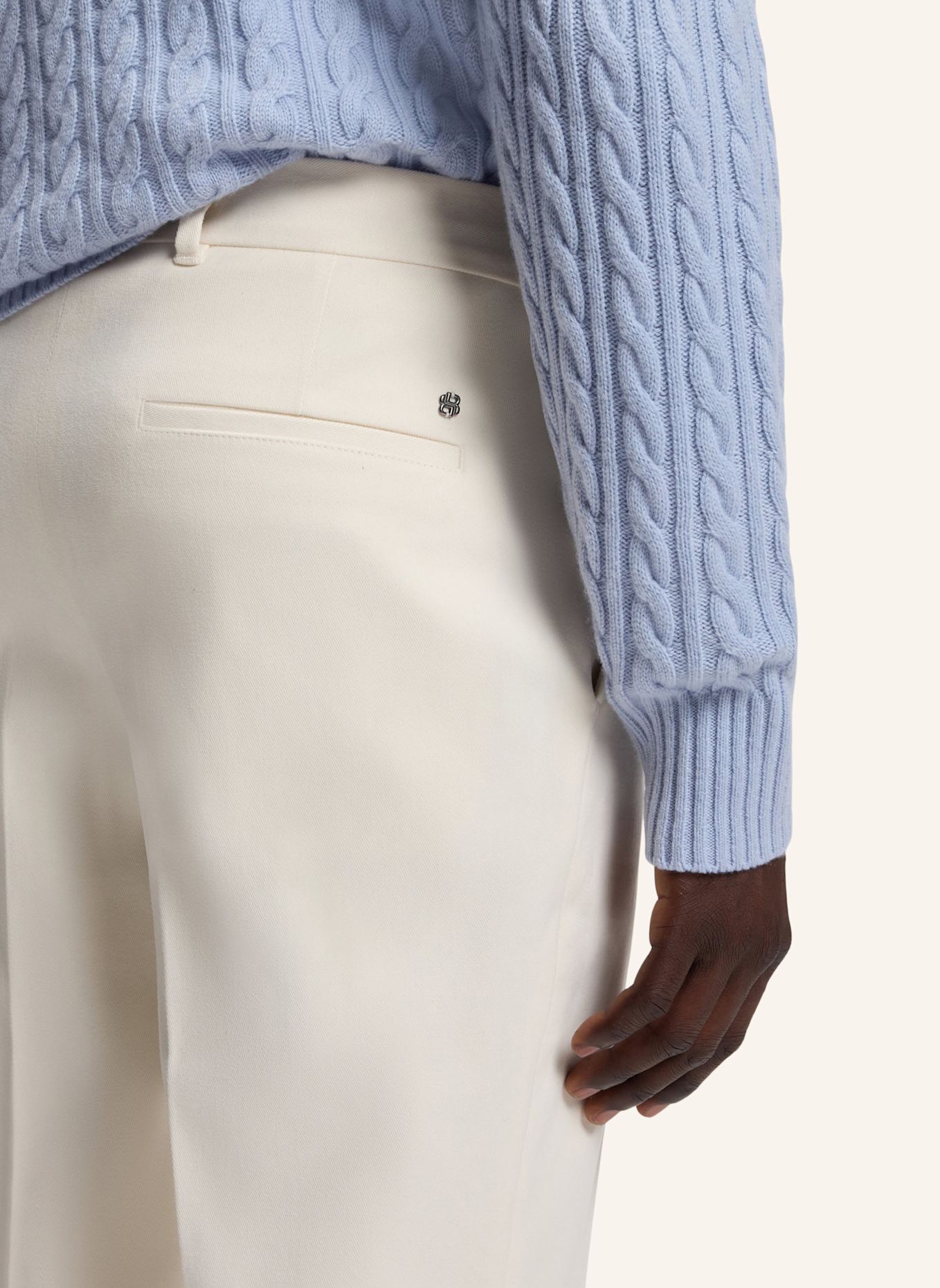 BOSS Anzughose C-PERIN-PL-263 Tapered Fit: WEISS