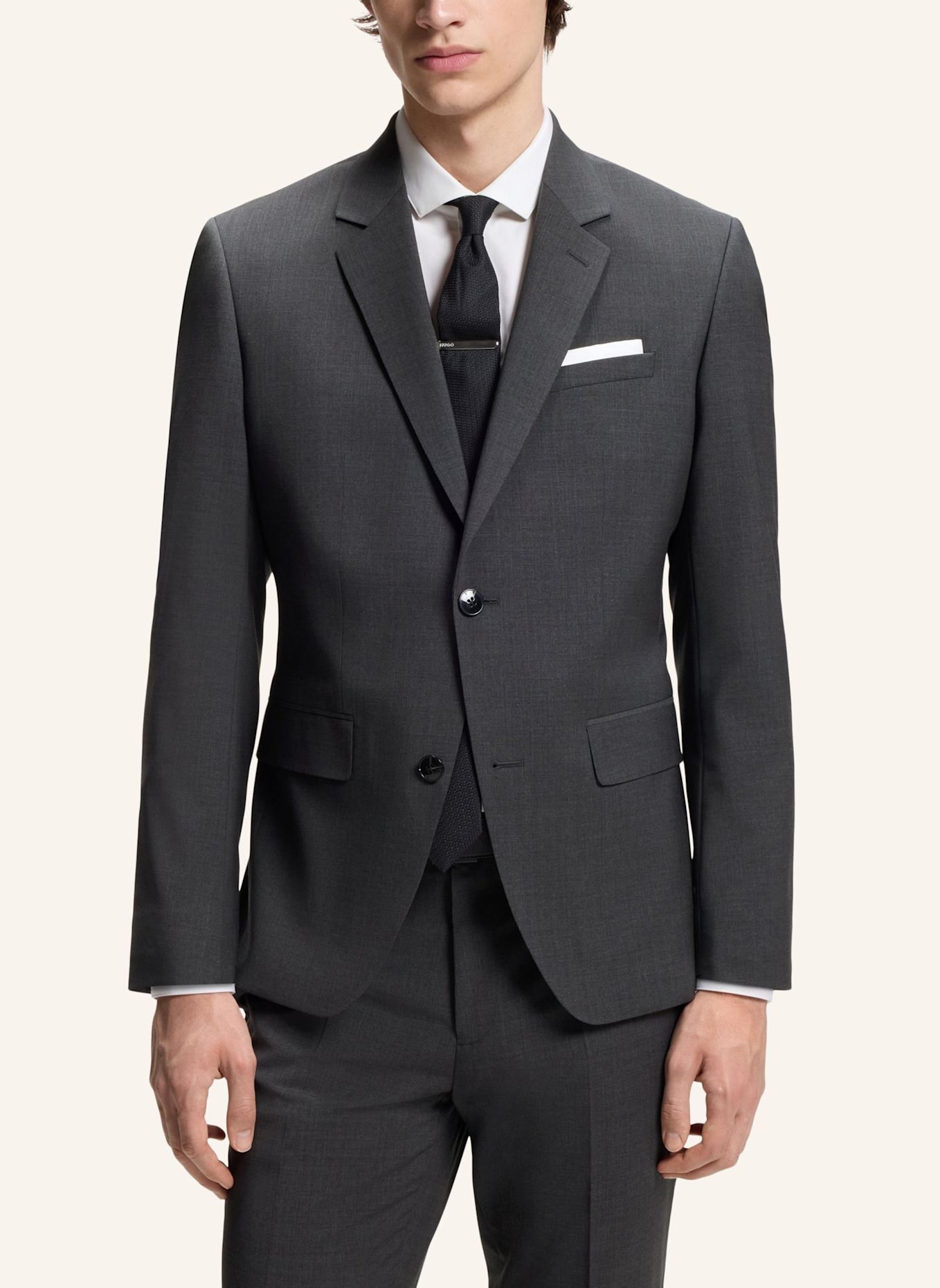 HUGO Anzug HENRY-GETLIN253X-MH Slim Fit: DUNKELGRAU