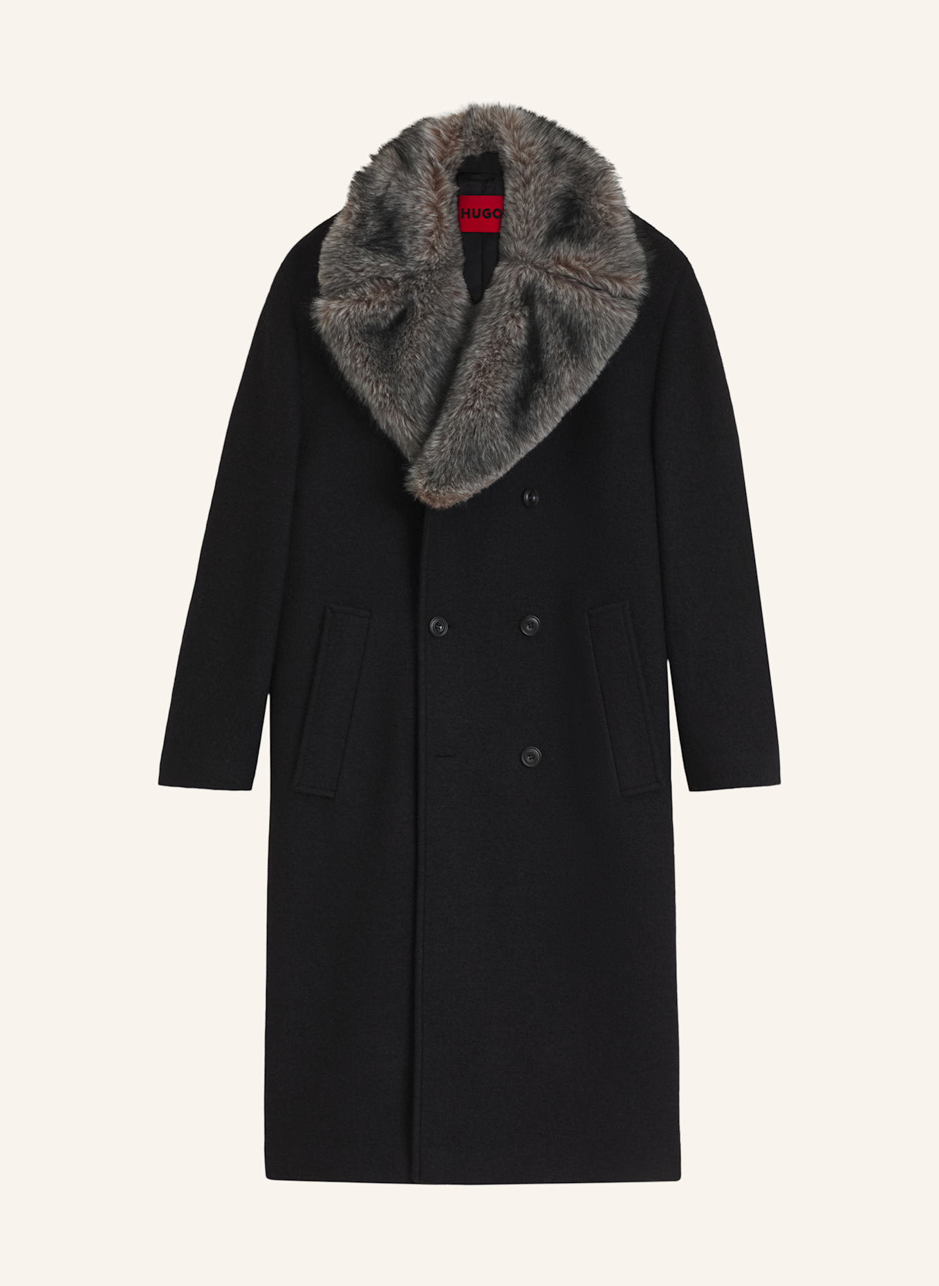 HUGO Mantel MACARIO2631_IN Regular Fit: SCHWARZ