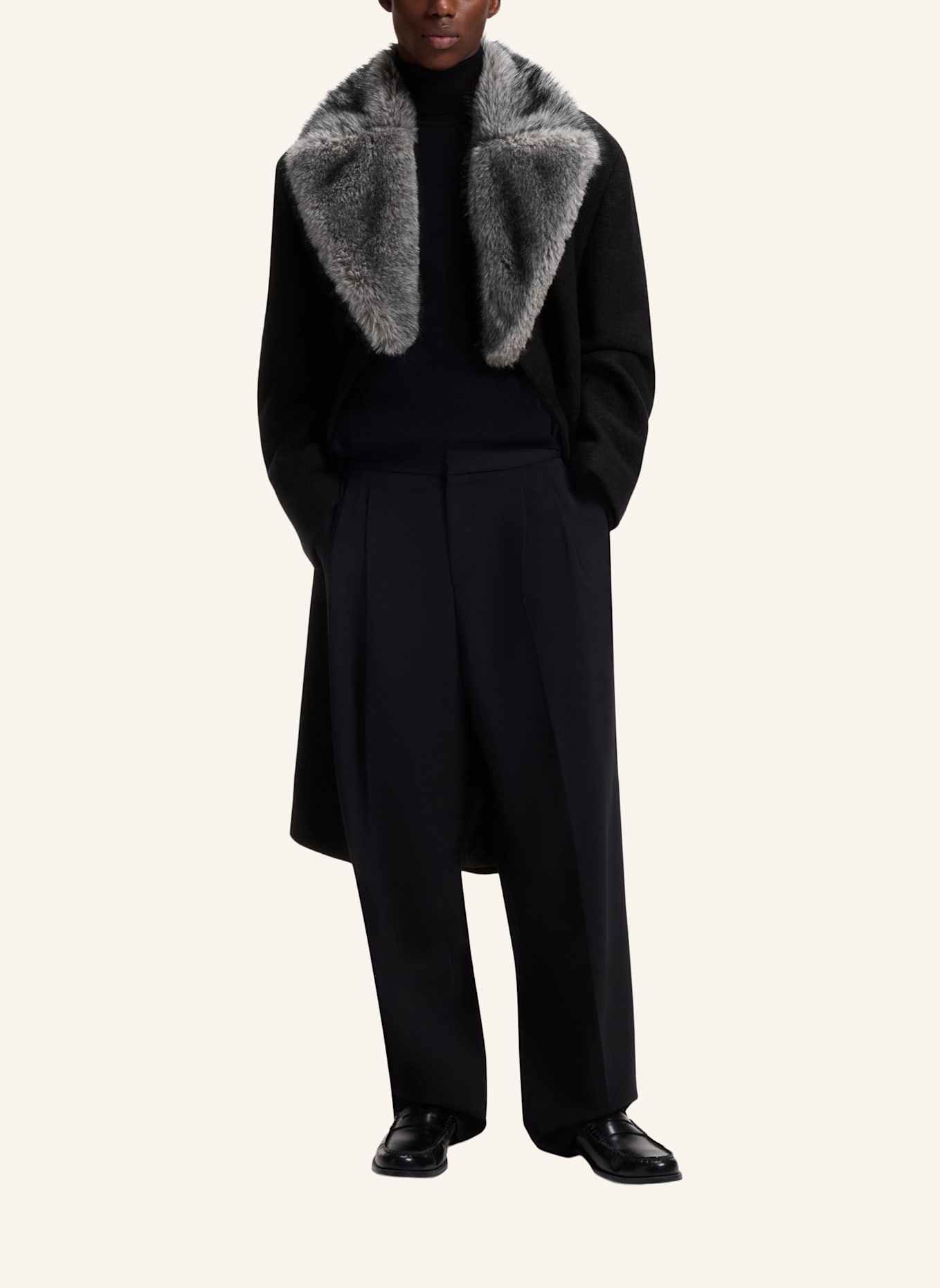 HUGO Mantel MACARIO2631_IN Regular Fit: SCHWARZ