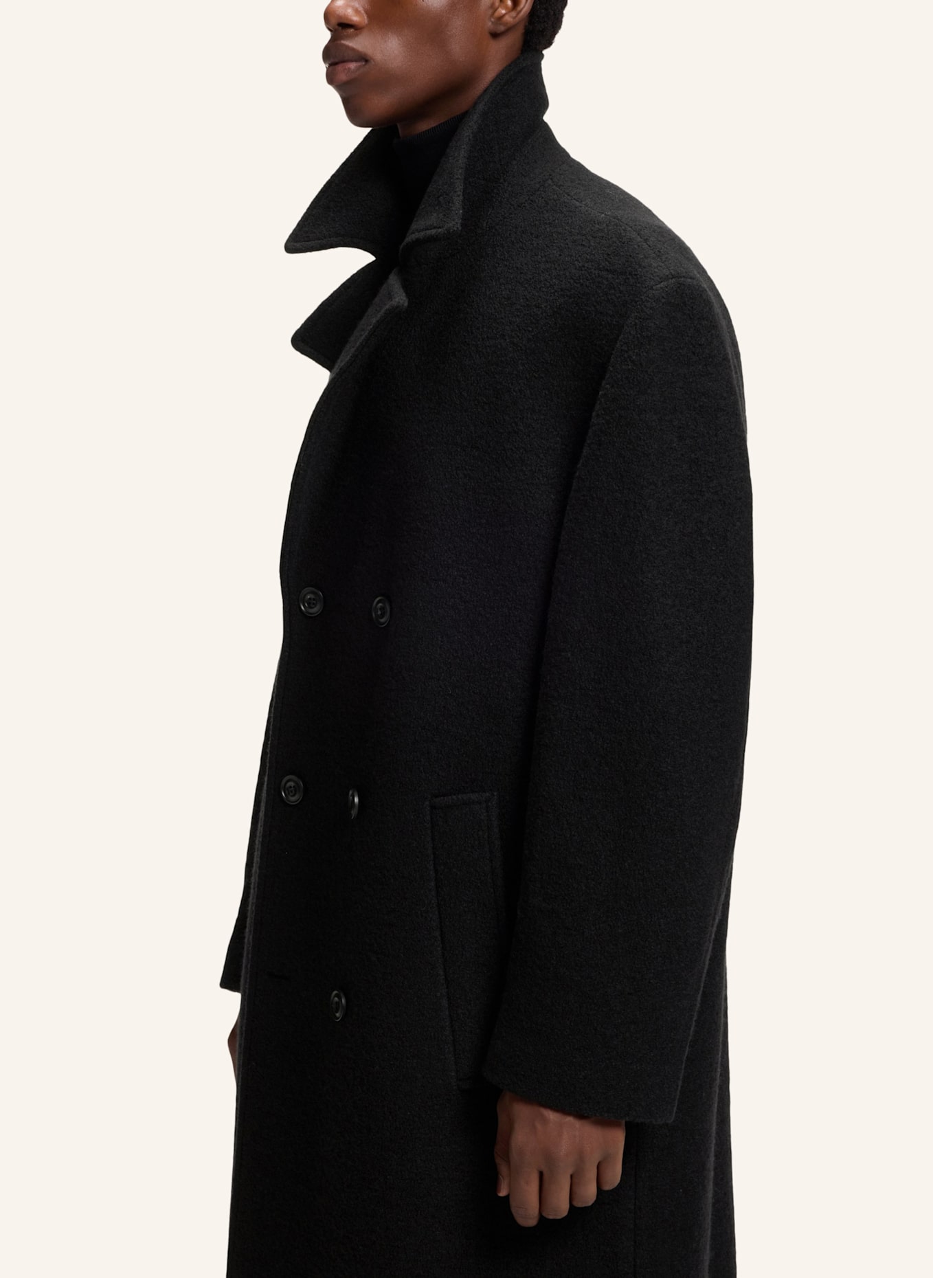 HUGO Mantel MACARIO2631_IN Regular Fit: SCHWARZ