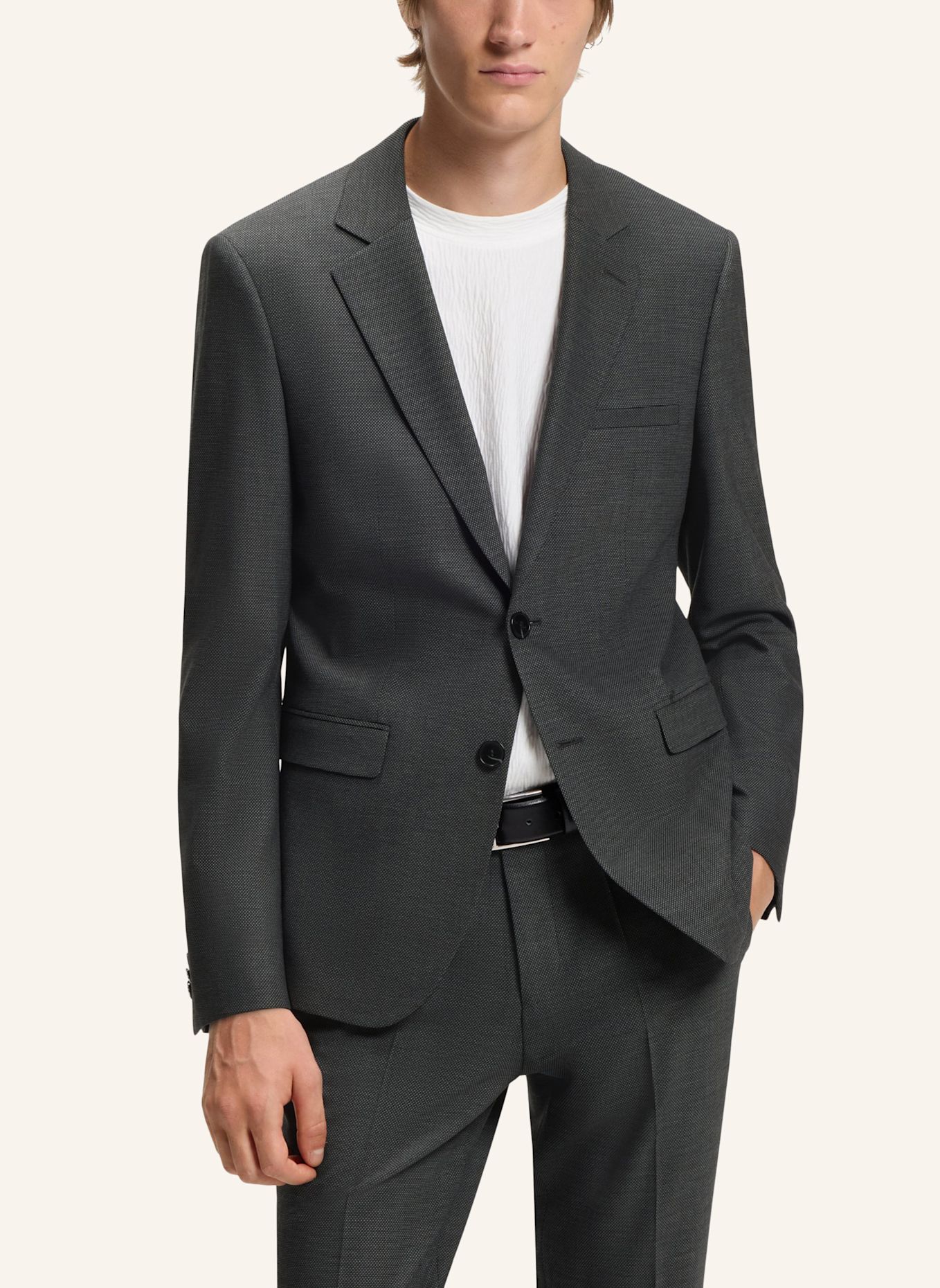 HUGO Anzug ARTI-HESTEN253X Extra-Slim Fit: GRAU