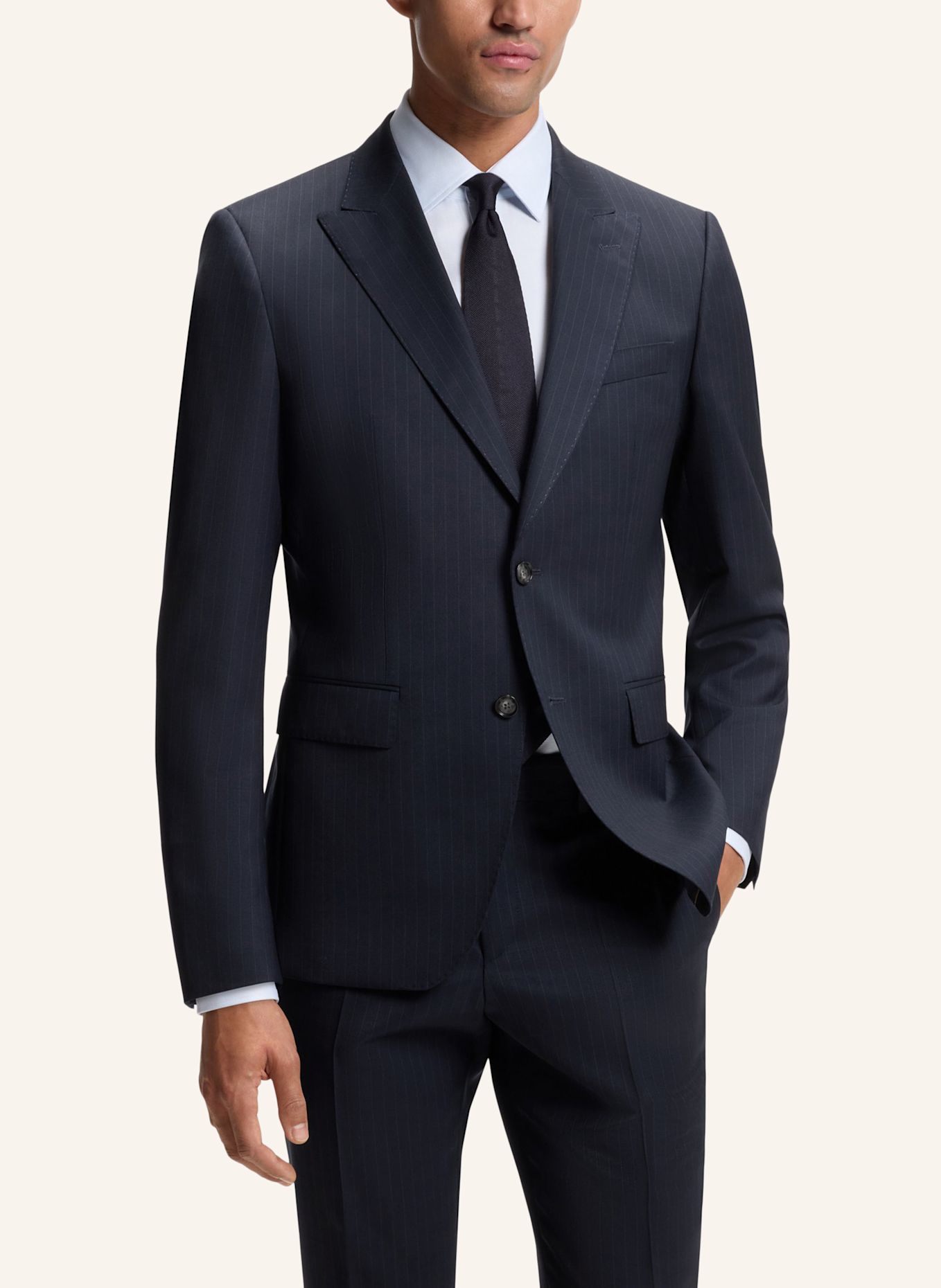 BOSS Anzug H-HUGE-2PCS-PEAK-263 Slim Fit: DUNKELBLAU