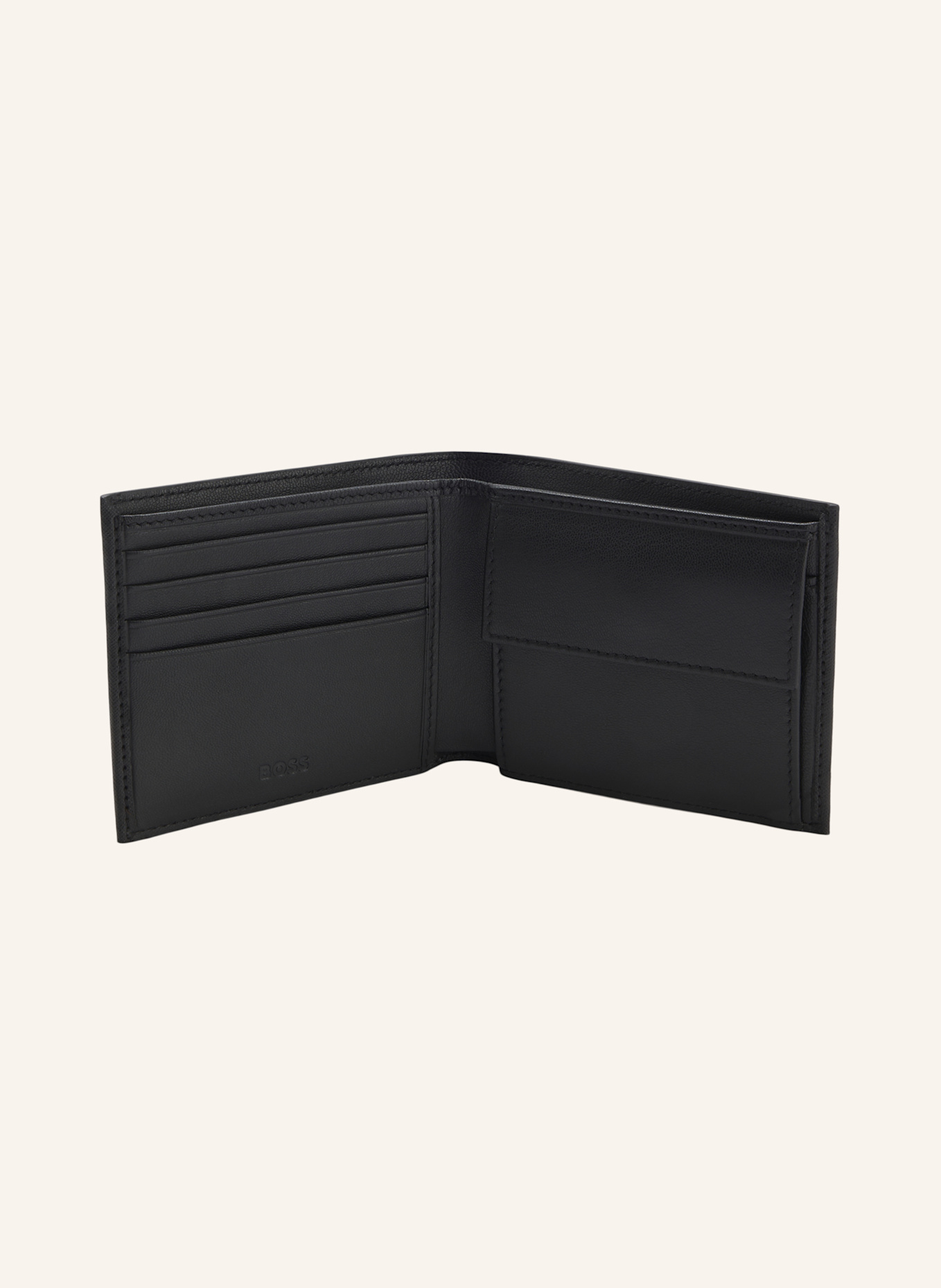 BOSS Geldb�Rse NORTHON_4CC COIN: SCHWARZ