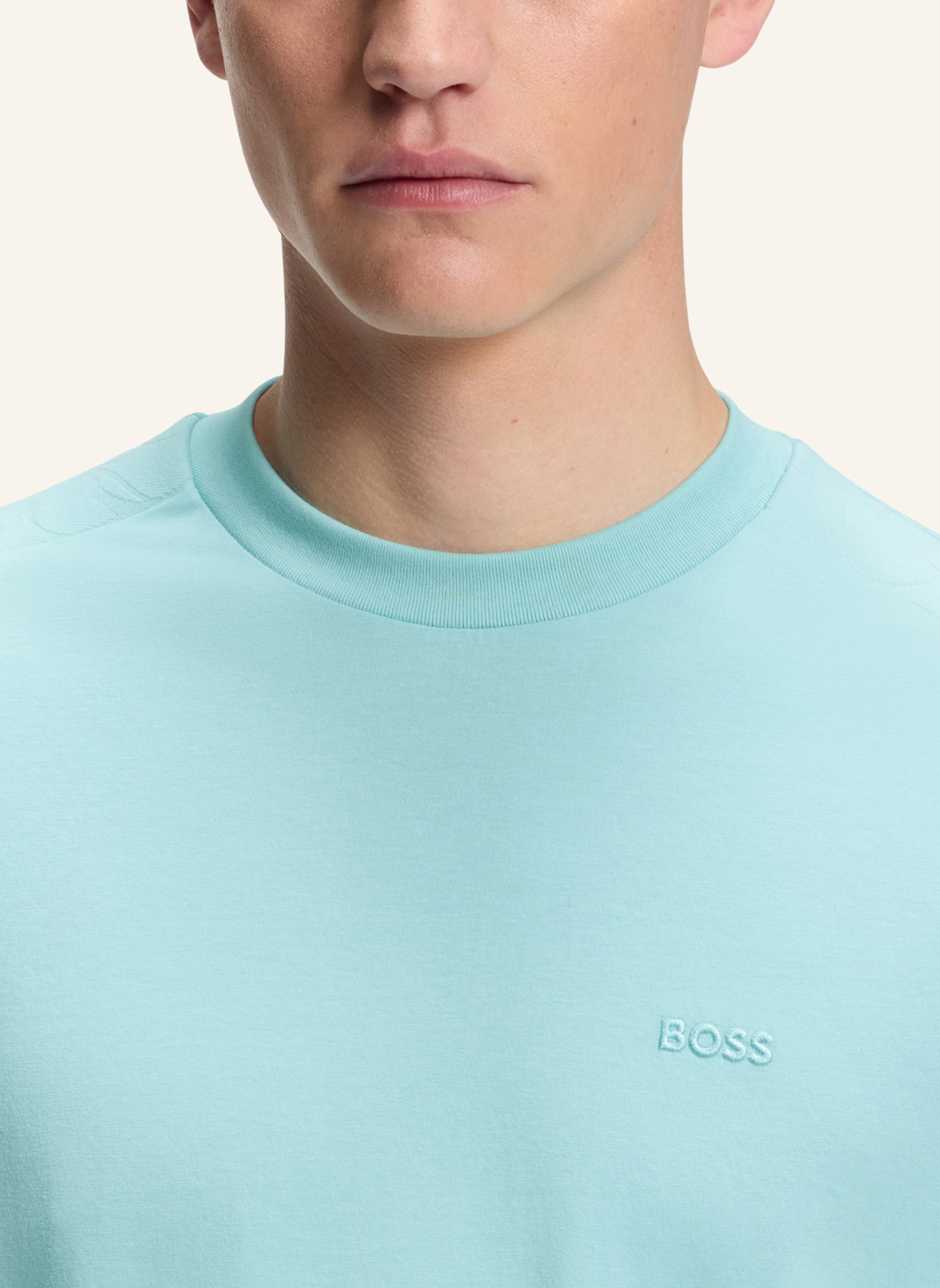 BOSS T-Shirt TS_UNION TAPE Regular Fit: BLAU
