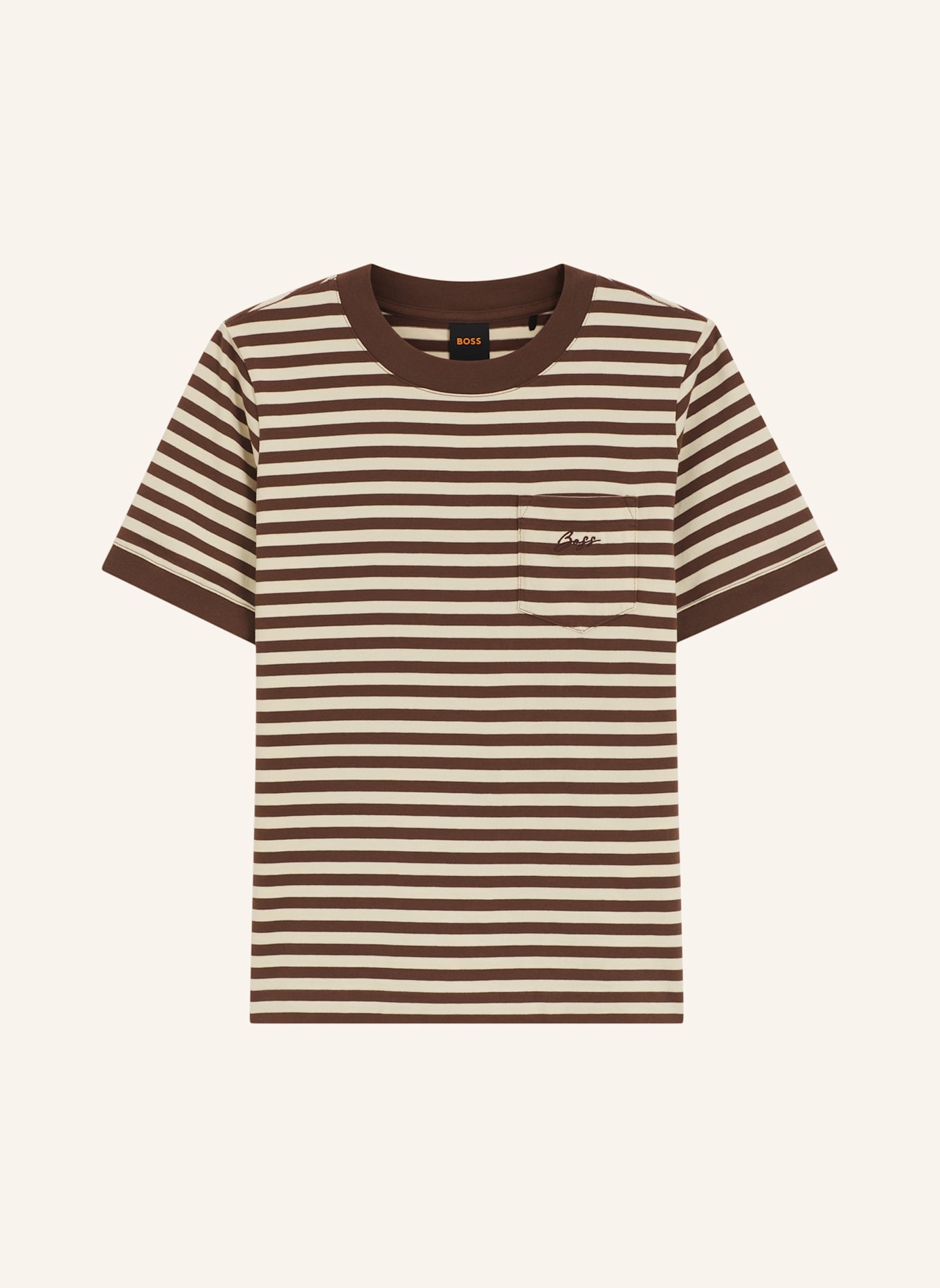 BOSS T-Shirts C_EZOE_STRIPE Regular Fit: SCHWARZ