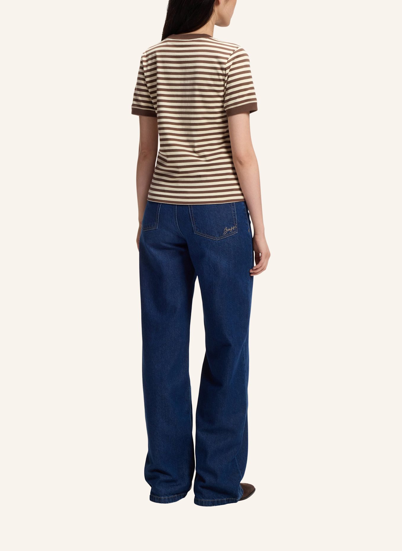 BOSS T-Shirts C_EZOE_STRIPE Regular Fit: SCHWARZ