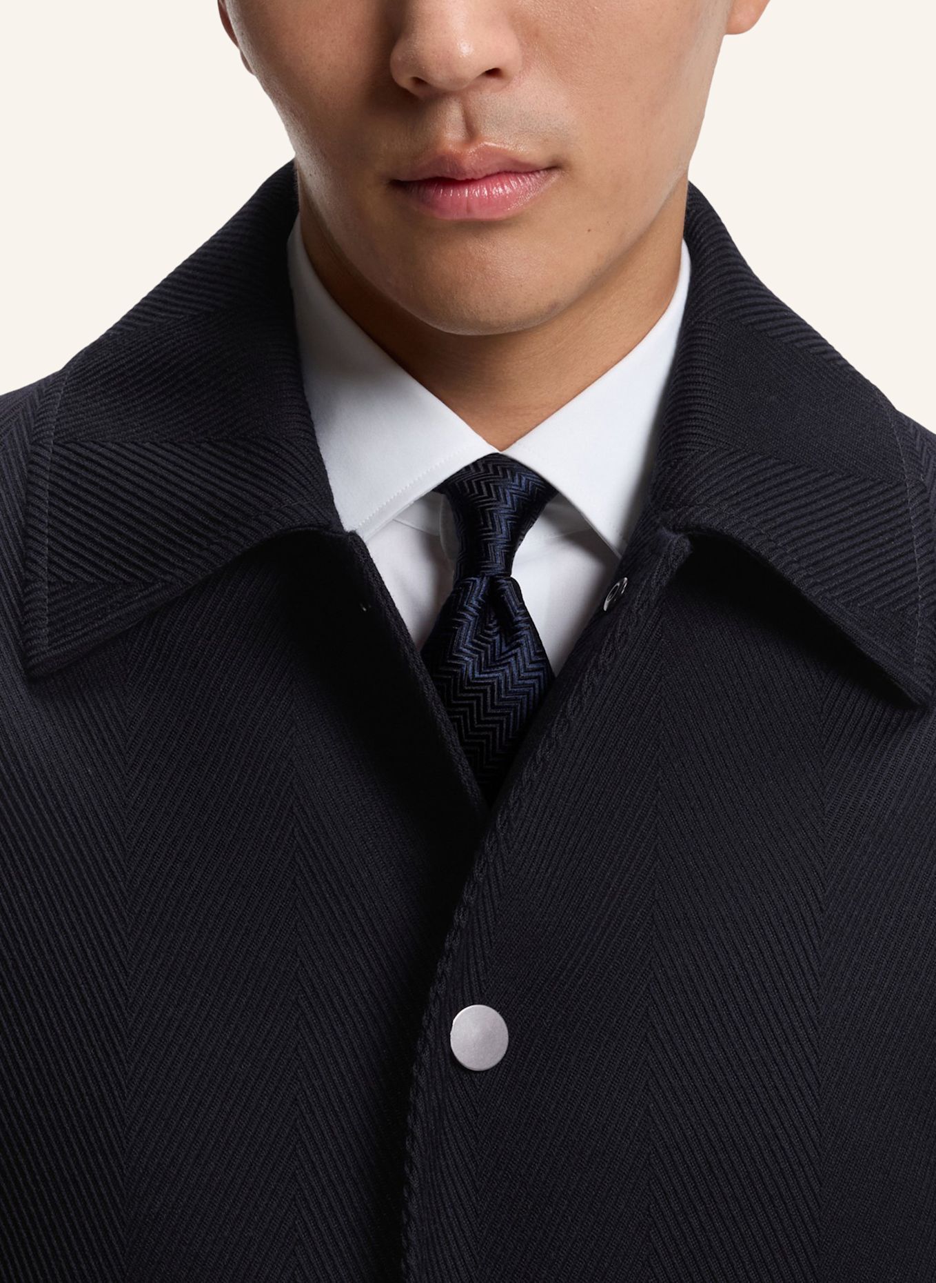BOSS Mantel C-COLIN-BLTPRESS-264 Relaxed Fit: DUNKELBLAU