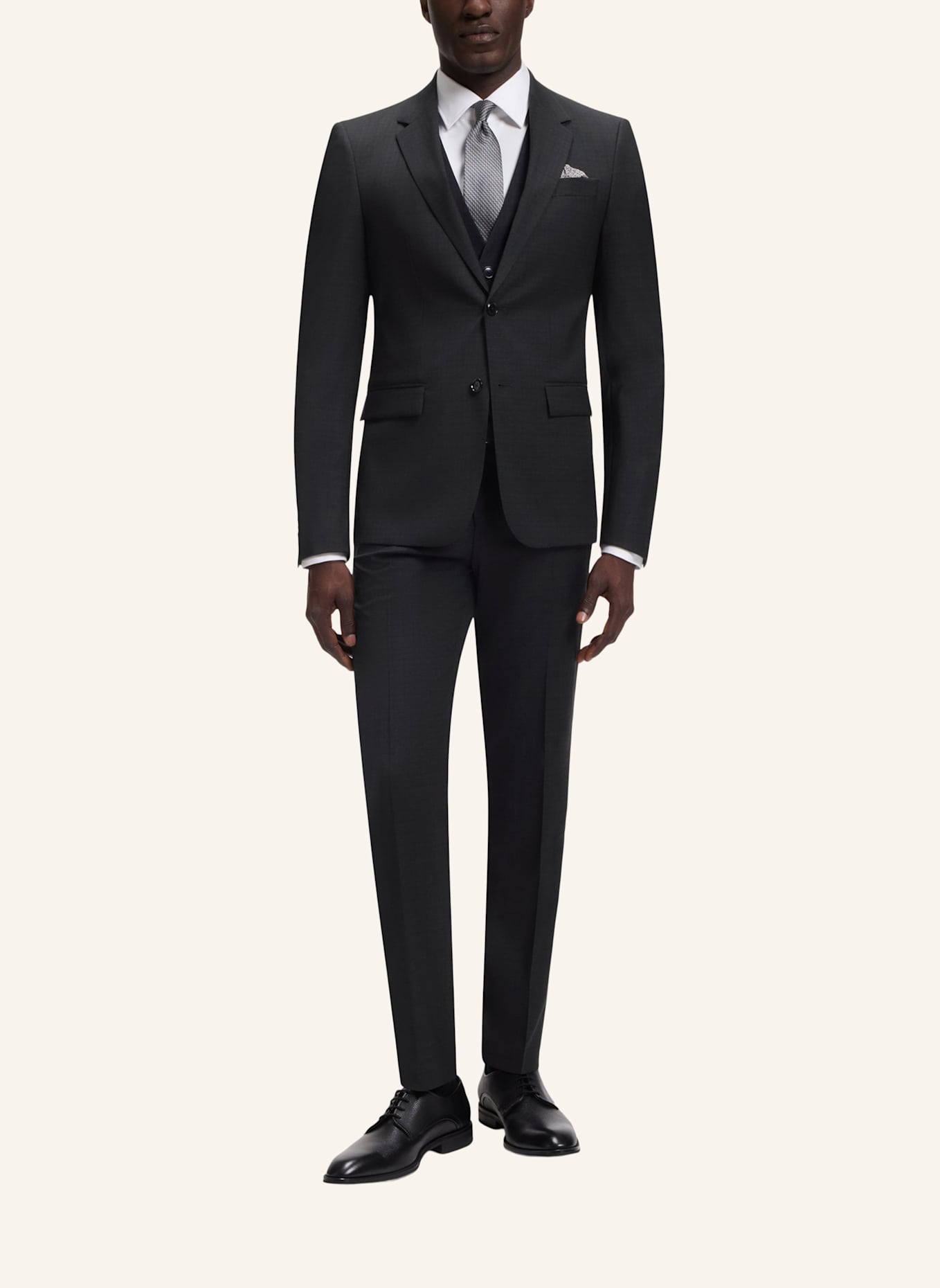 BOSS Anzug H-HOUSTON-3PCS-264 Slim Fit: SCHWARZ
