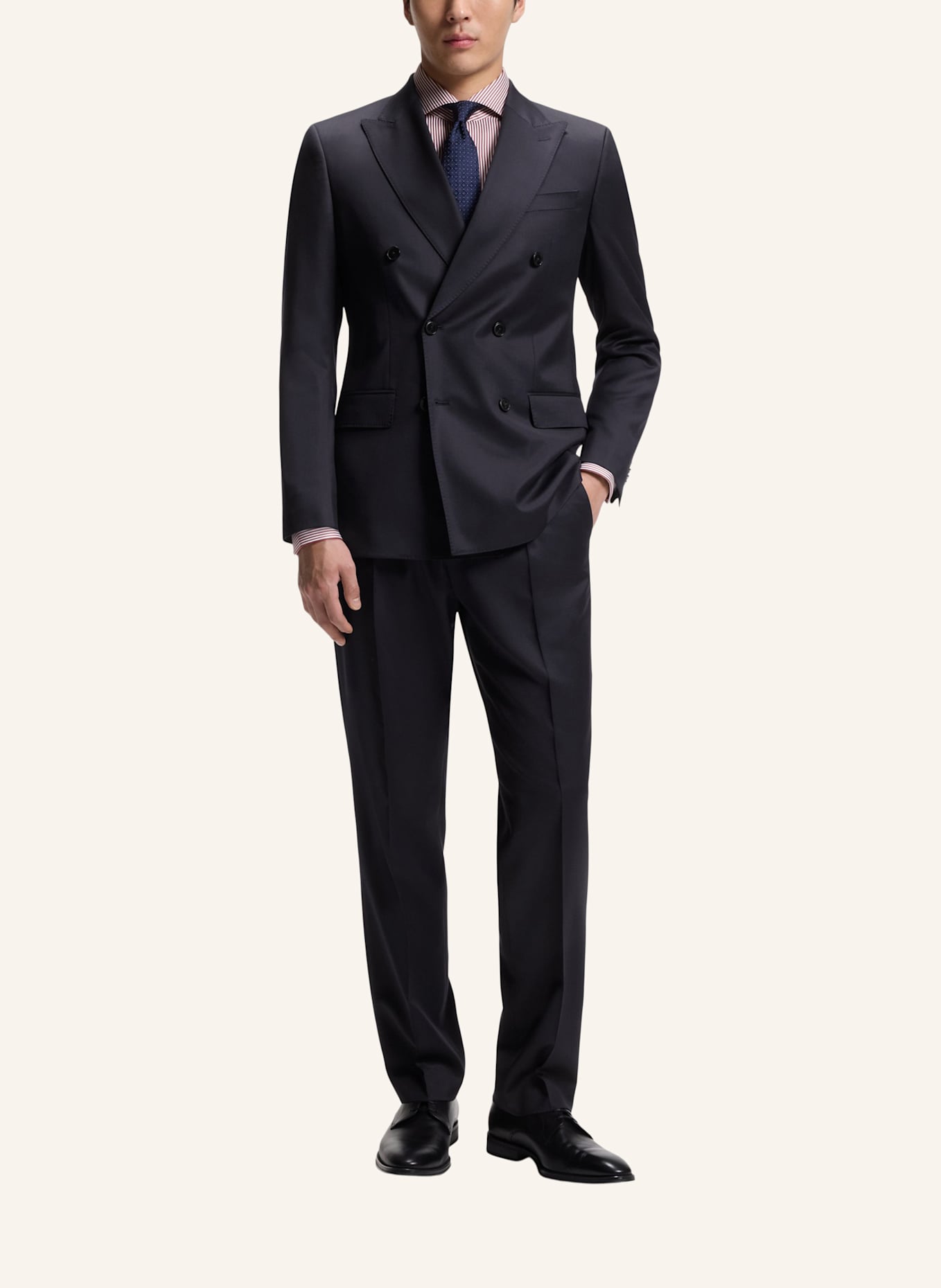 BOSS Anzughose H-PERINO-B1-263 Tapered Fit: DUNKELBLAU