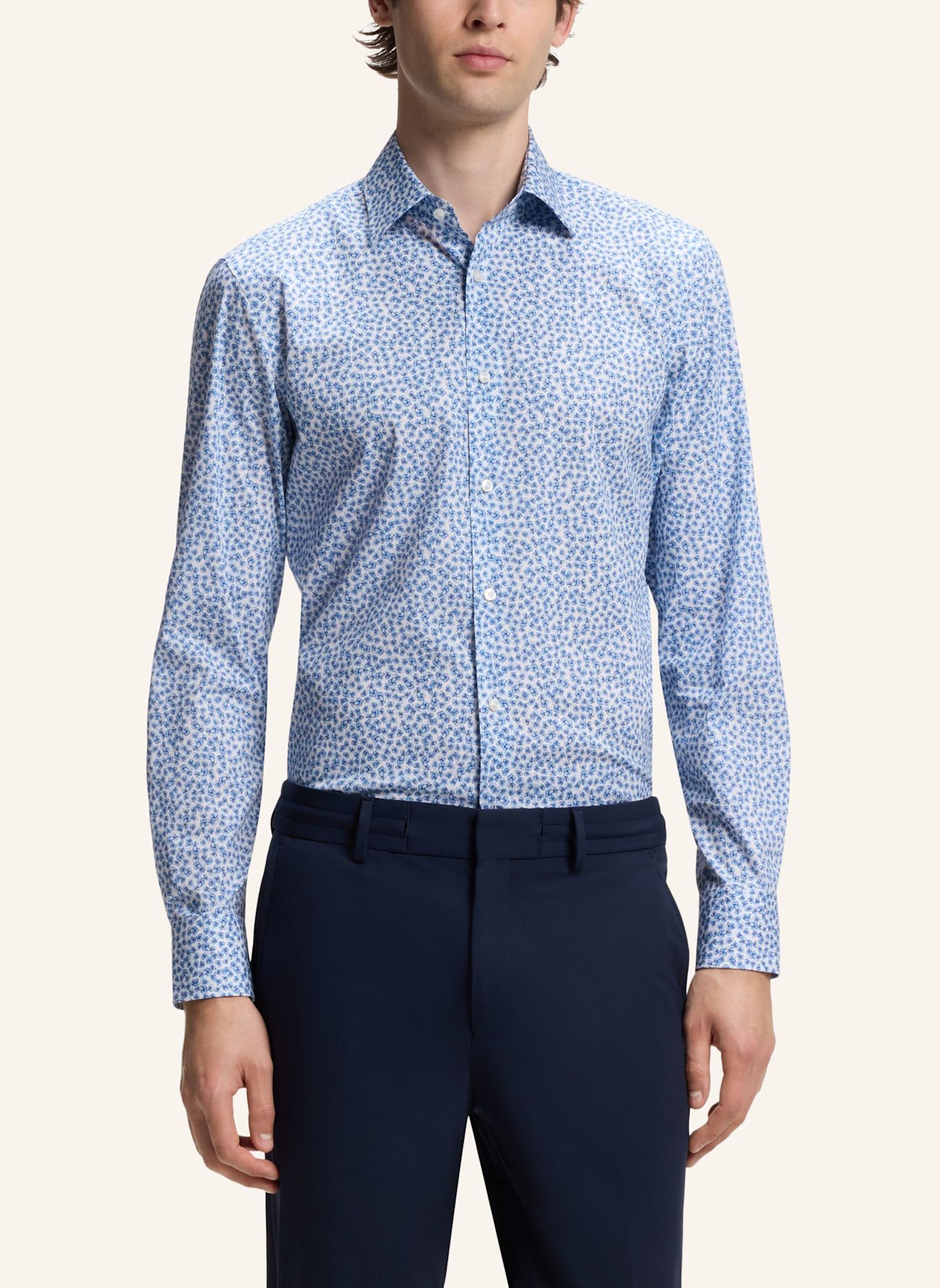 BOSS Hemd H-HANK-K-C1-261 Slim Fit: HELLBLAU