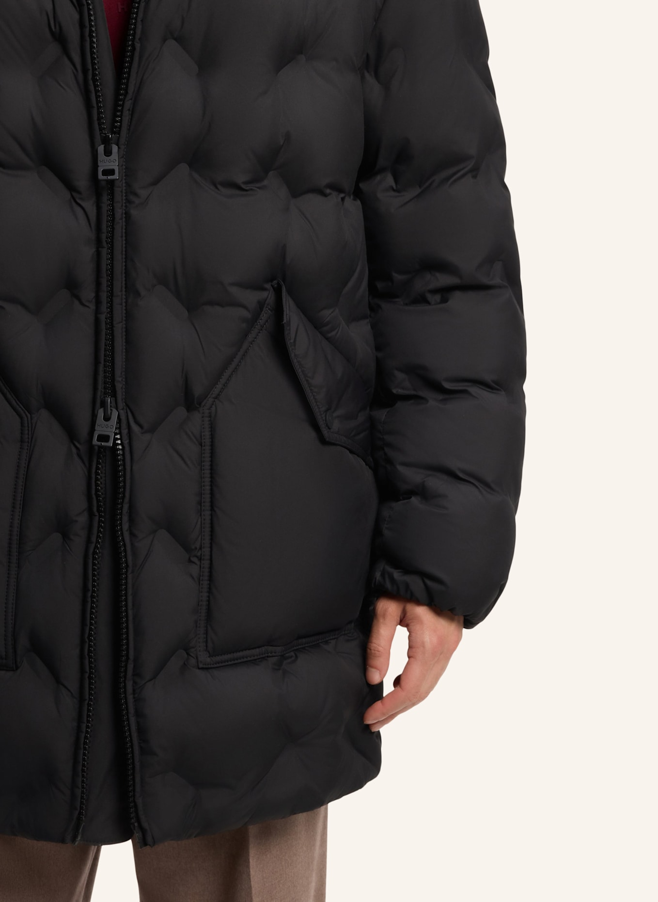 HUGO Mantel MARBOS2641 Regular Fit: SCHWARZ