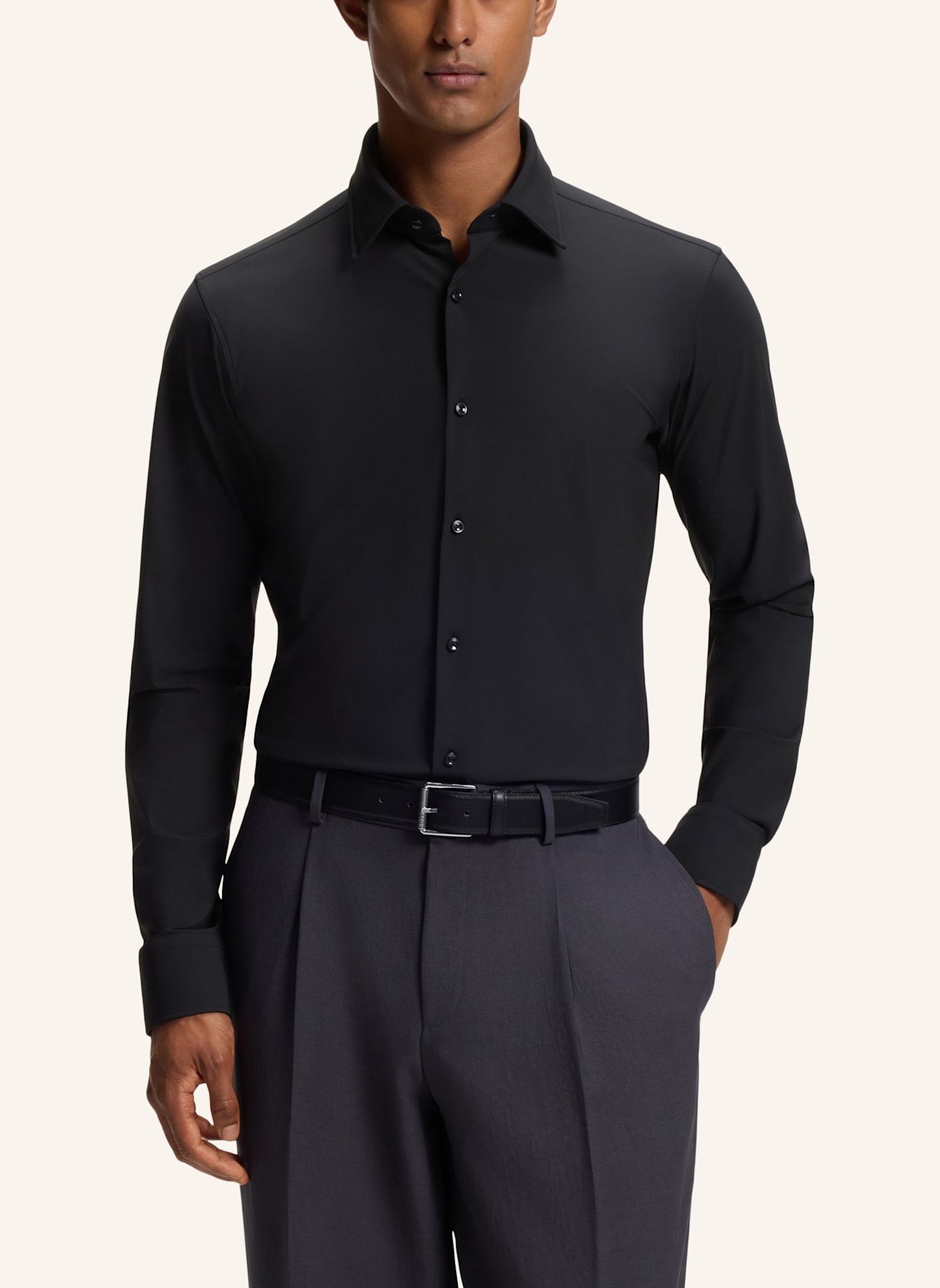 BOSS Hemd P-JOE-KENT-C1-222 Regular Fit: SCHWARZ