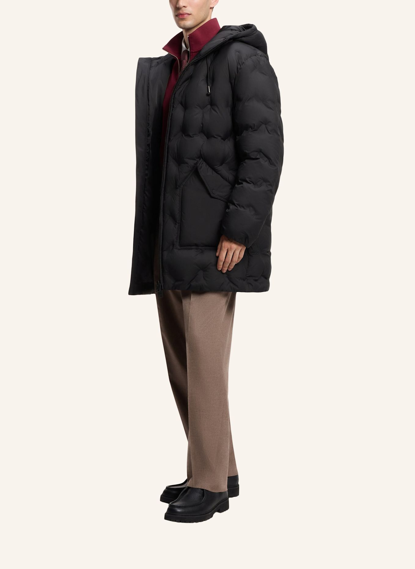 HUGO Mantel MARBOS2641 Regular Fit: SCHWARZ