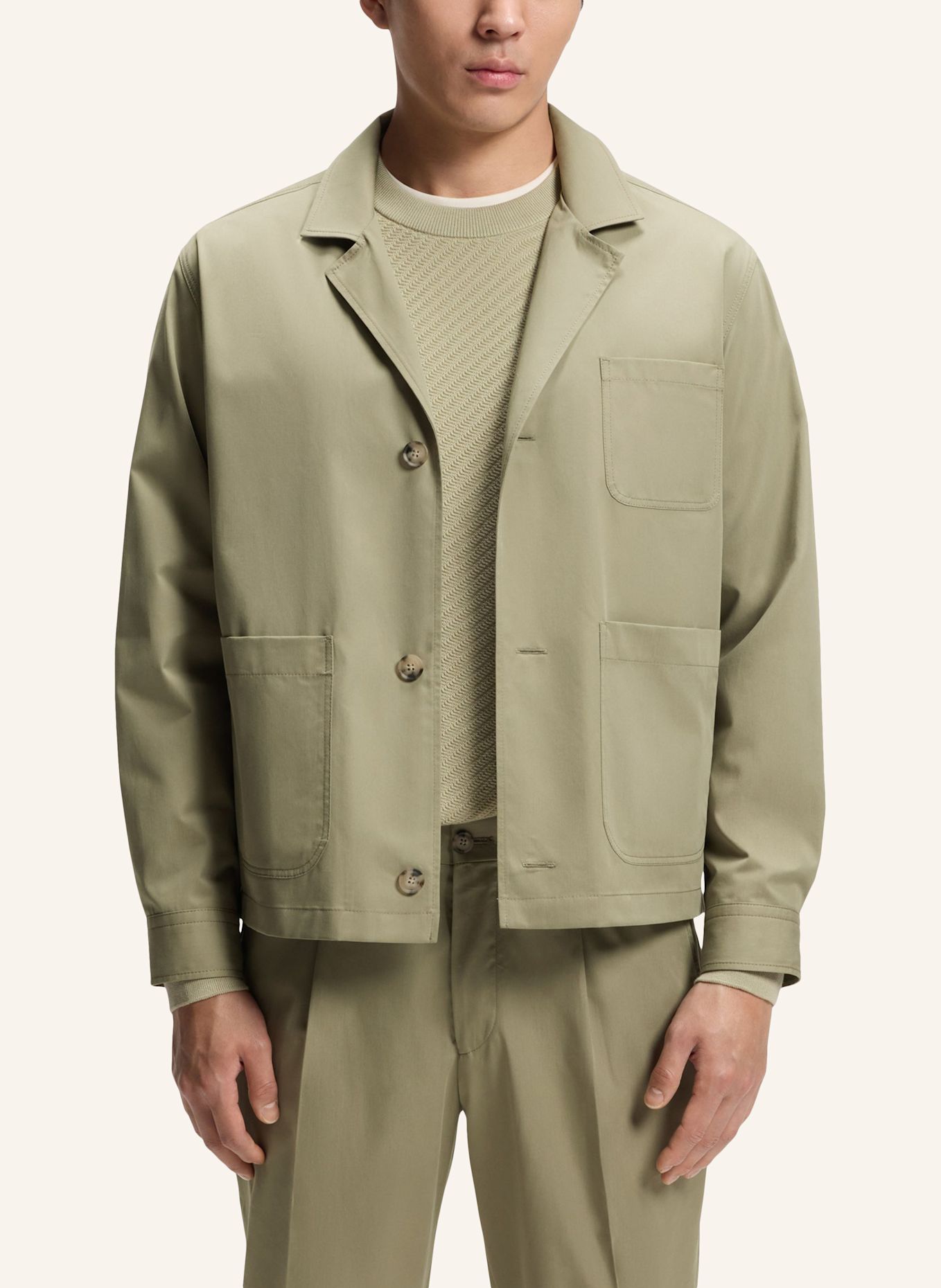 BOSS Sakko C-CARPER-OS-263 Relaxed Fit: KHAKI