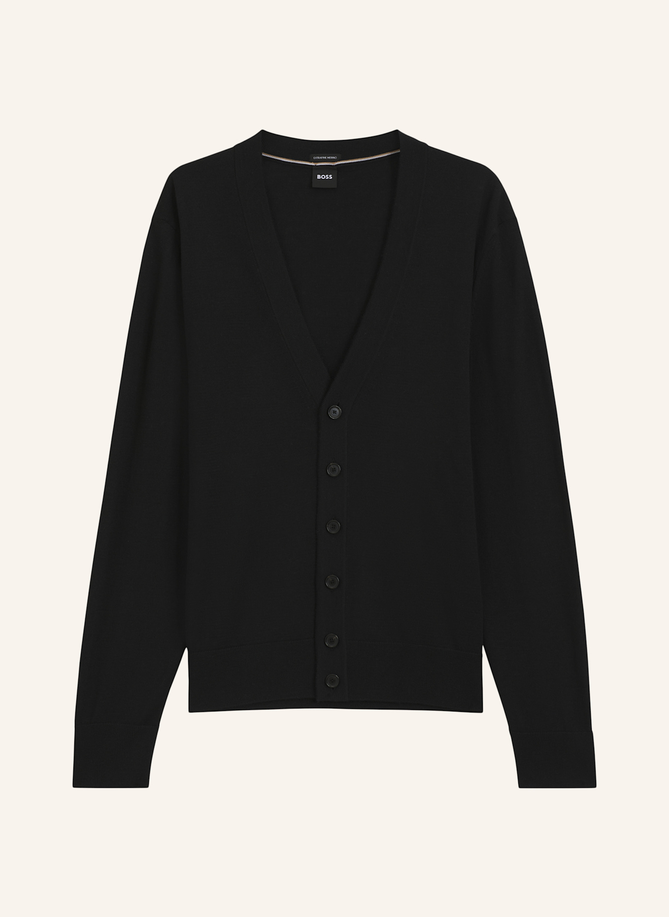 BOSS Strickjacke H-MARDON Regular Fit: SCHWARZ