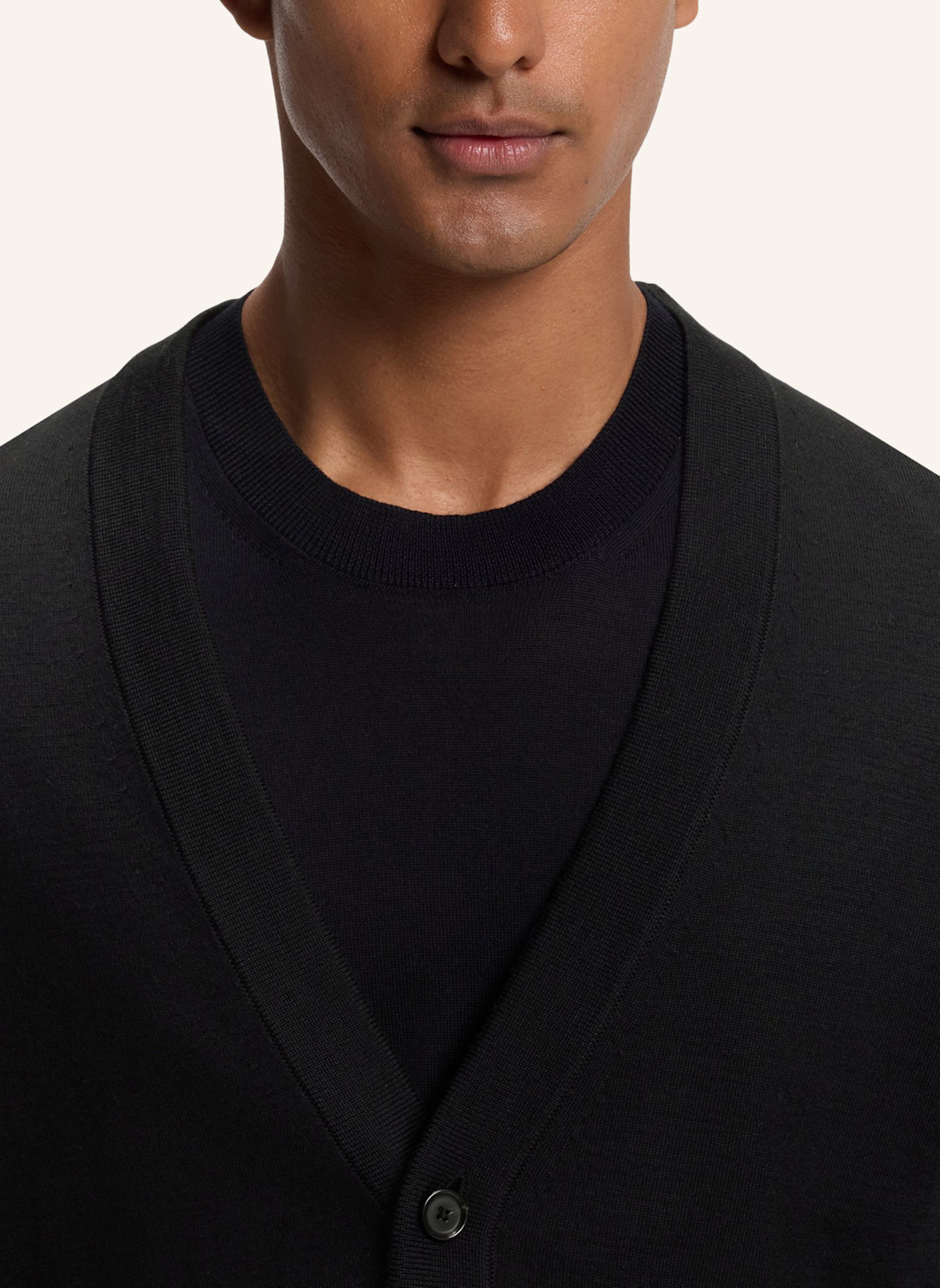 BOSS Strickjacke H-MARDON Regular Fit: SCHWARZ