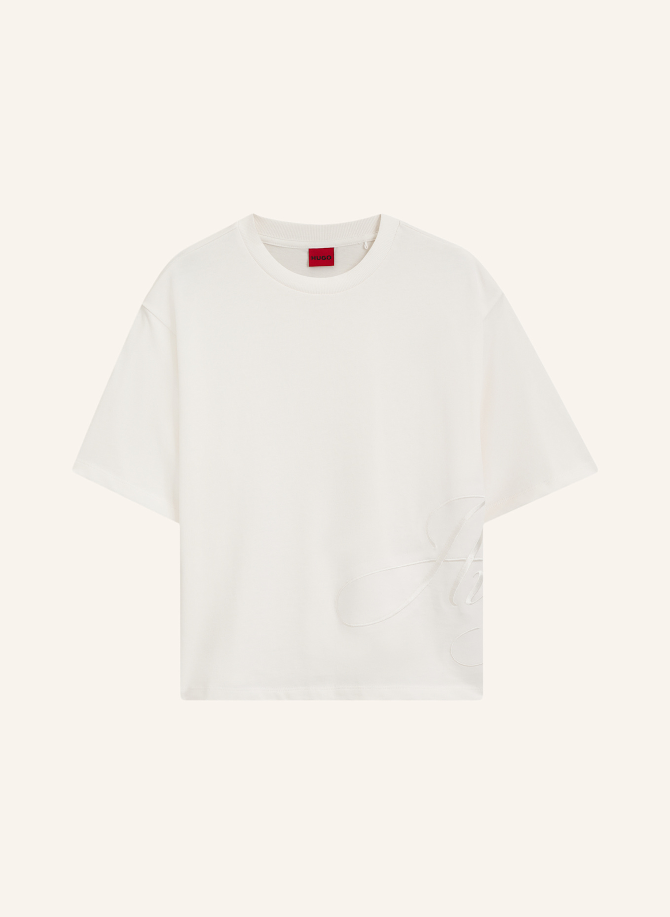HUGO T-Shirts DUSLANT Relaxed Fit: WEISS
