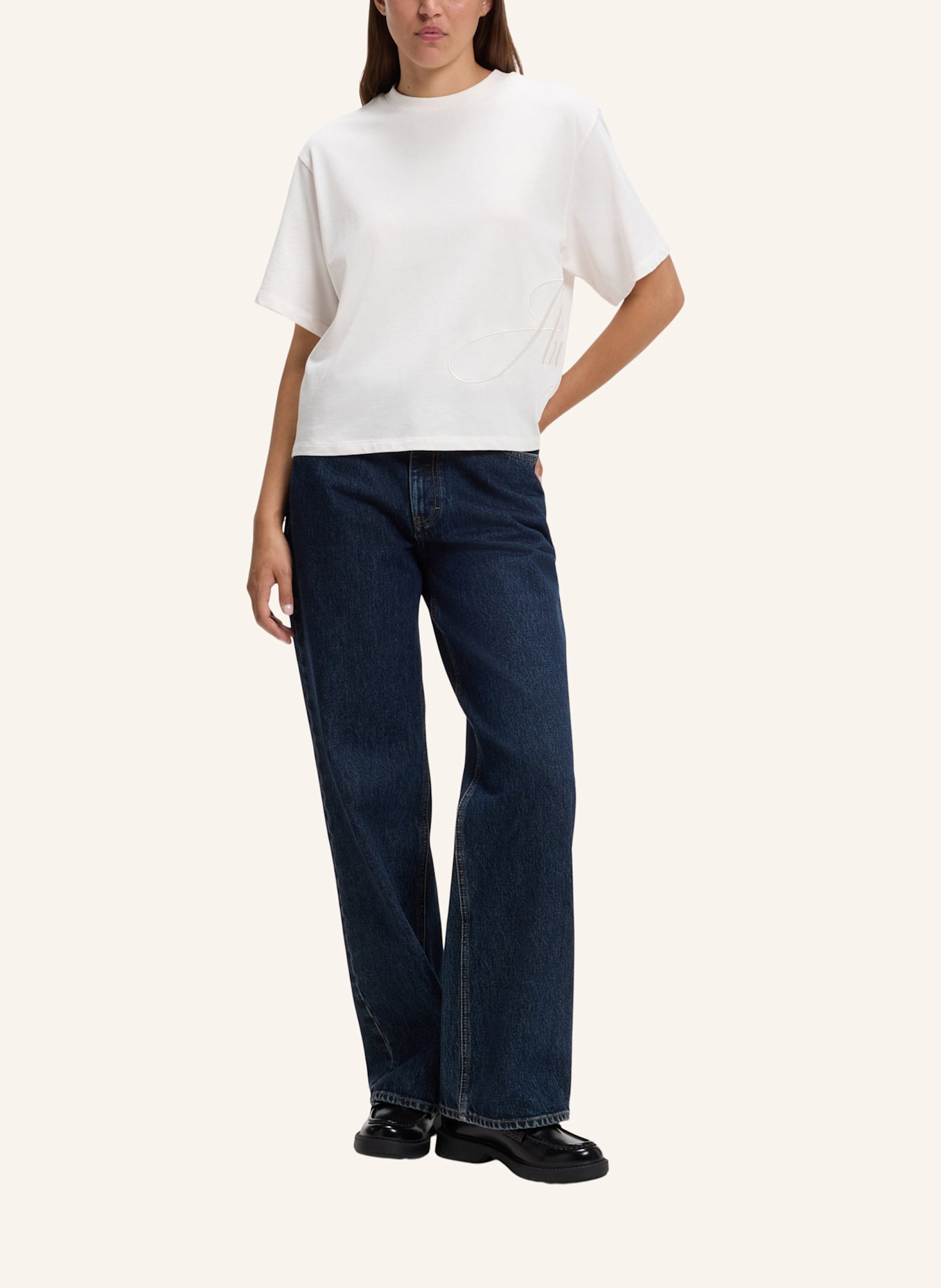 HUGO T-Shirts DUSLANT Relaxed Fit: WEISS