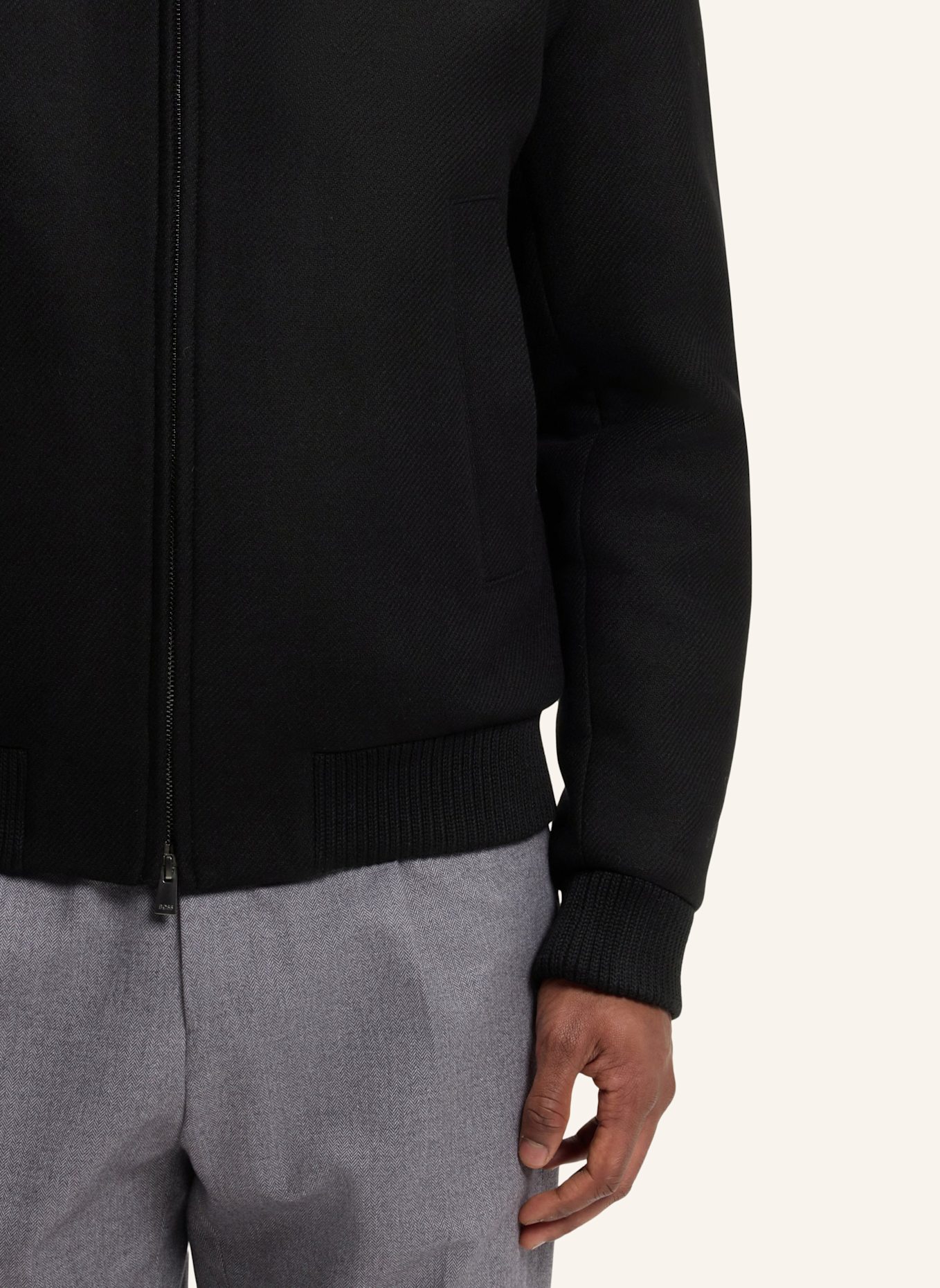 BOSS Mantel H-CHARLY-264 Relaxed Fit: SCHWARZ