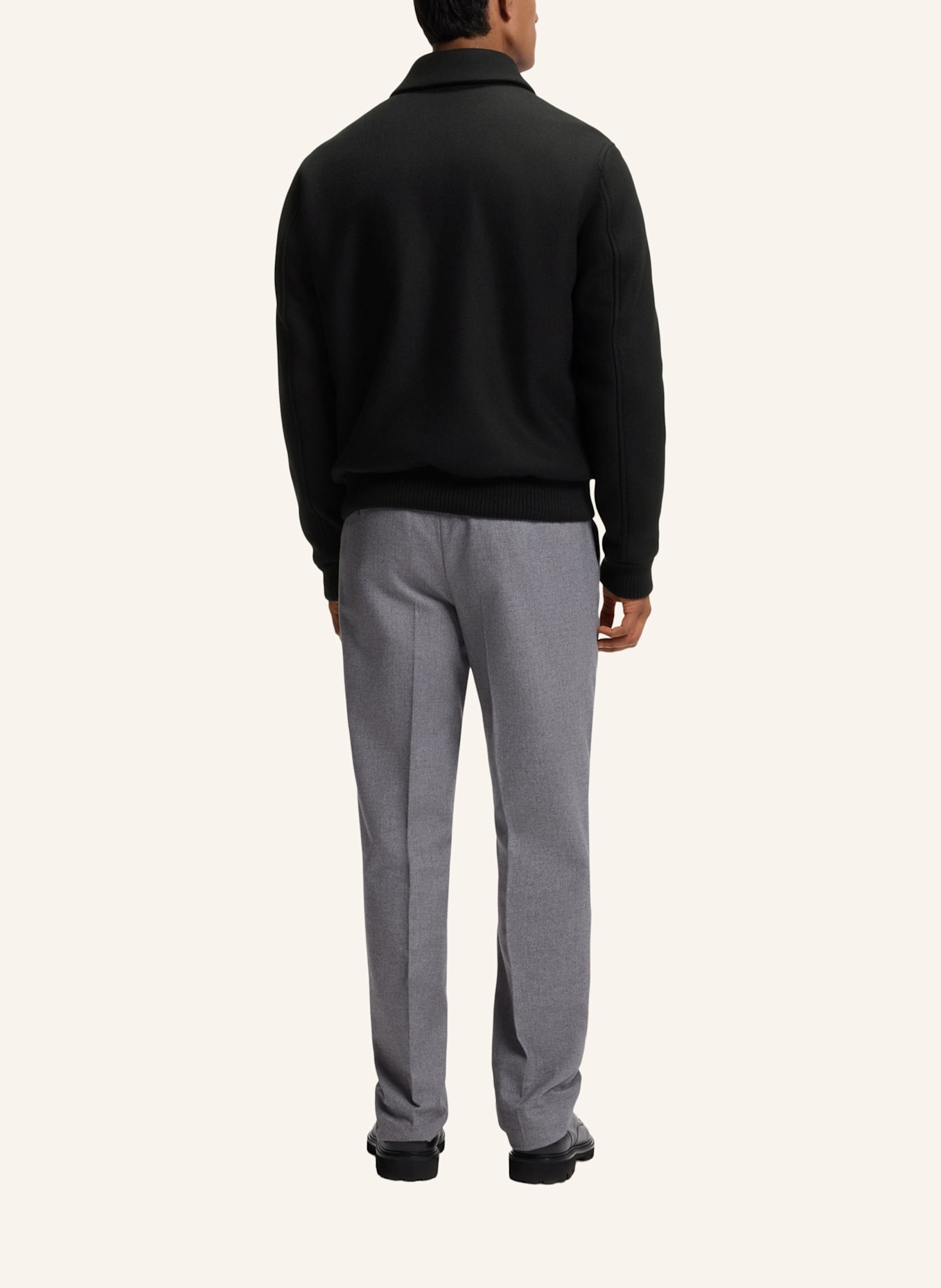 BOSS Mantel H-CHARLY-264 Relaxed Fit: SCHWARZ