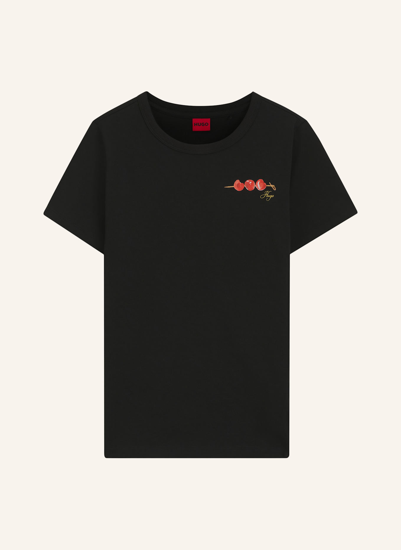 HUGO T-Shirts DELORIS_6 Regular Fit: SCHWARZ
