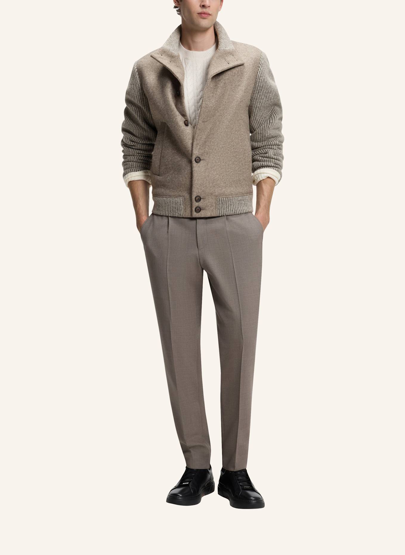 BOSS Mantel C-CHARLY-HYBRID-264 Regular Fit: BRAUN