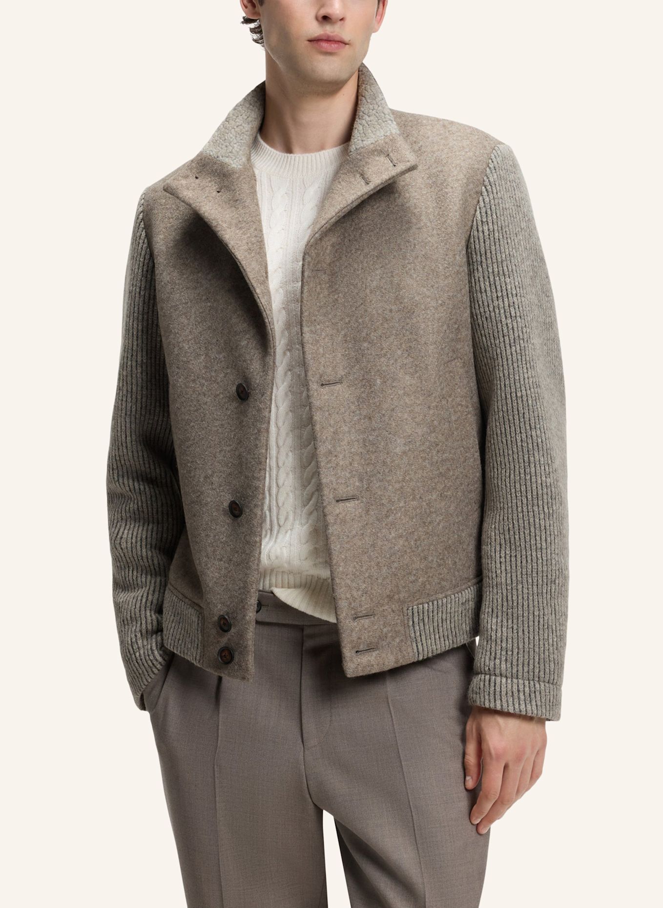 BOSS Mantel C-CHARLY-HYBRID-264 Regular Fit: BRAUN