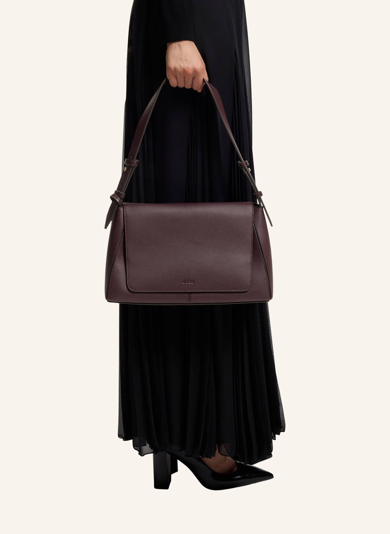 BOSS Umh�Ngetasche AMELINE SHOULDERBAG: BRAUN