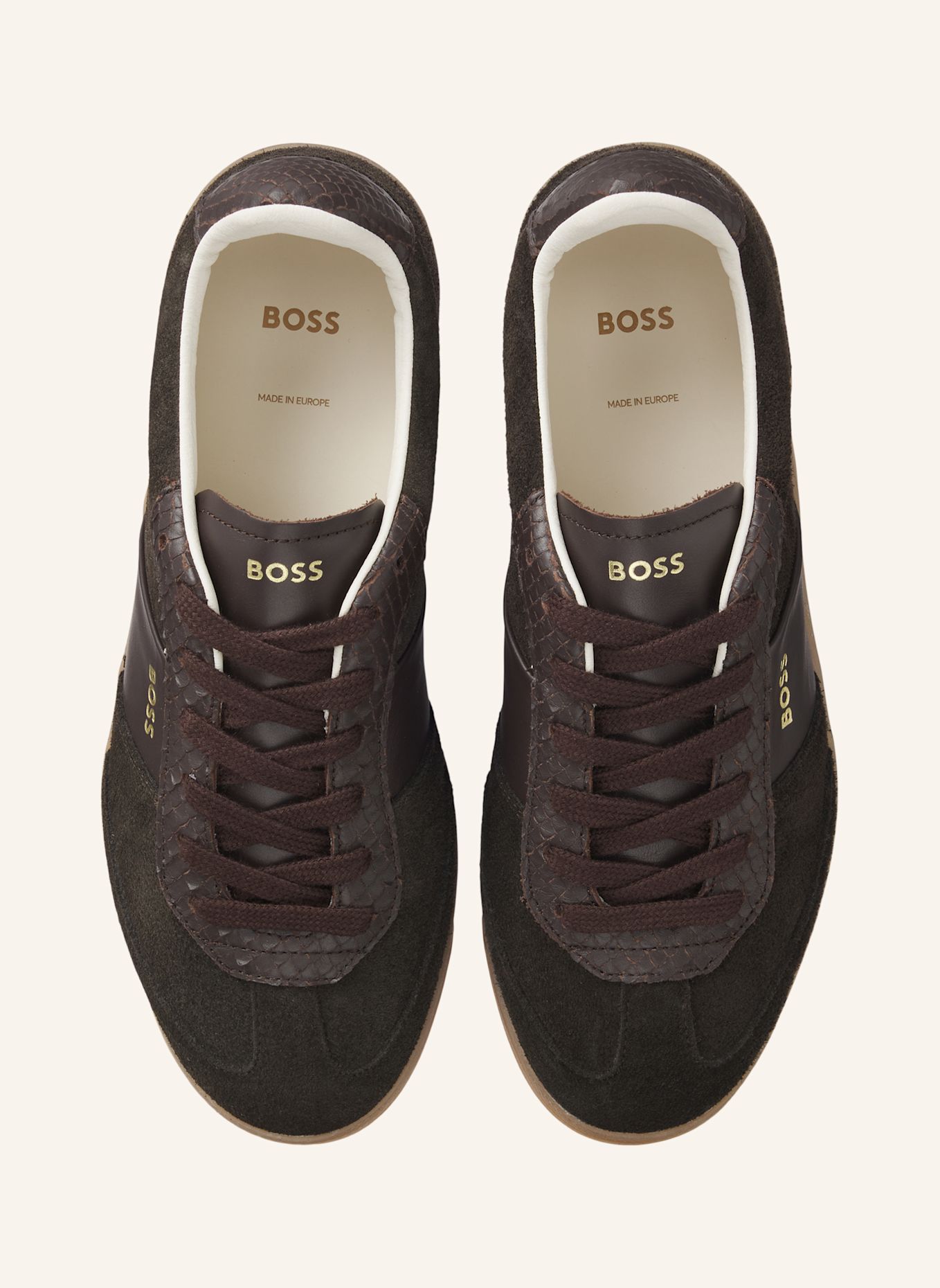 BOSS Sneaker BRENTA_TENN_SDLTSN: DUNKELBRAUN
