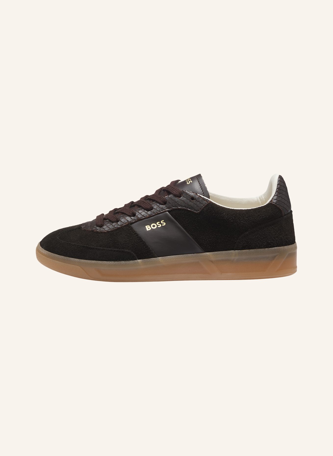 BOSS Sneaker BRENTA_TENN_SDLTSN: DUNKELBRAUN