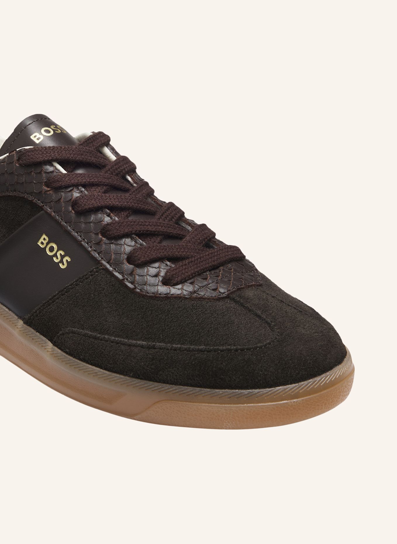 BOSS Sneaker BRENTA_TENN_SDLTSN: DUNKELBRAUN