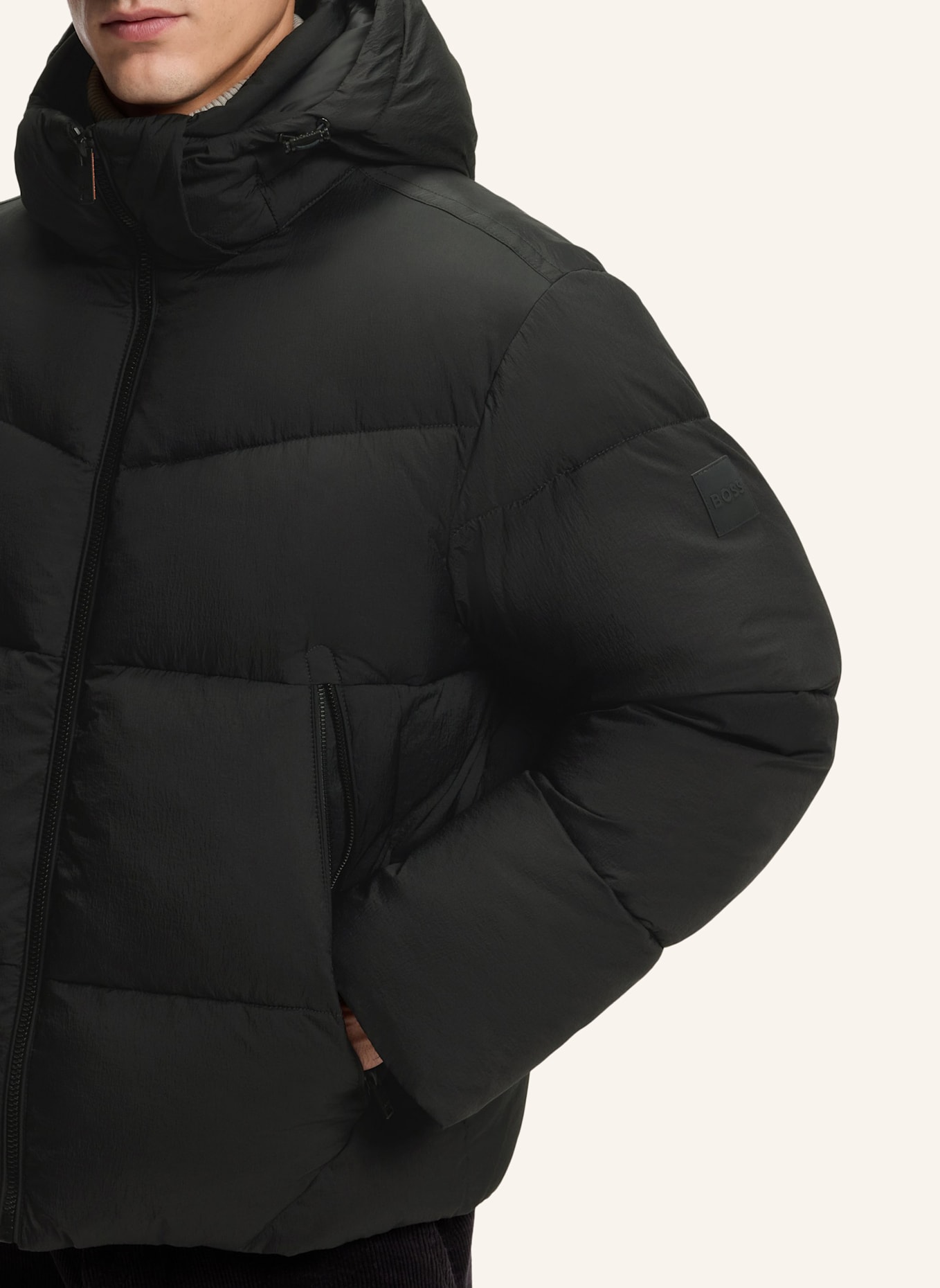 BOSS Jacke OBORE Oversize Fit: SCHWARZ