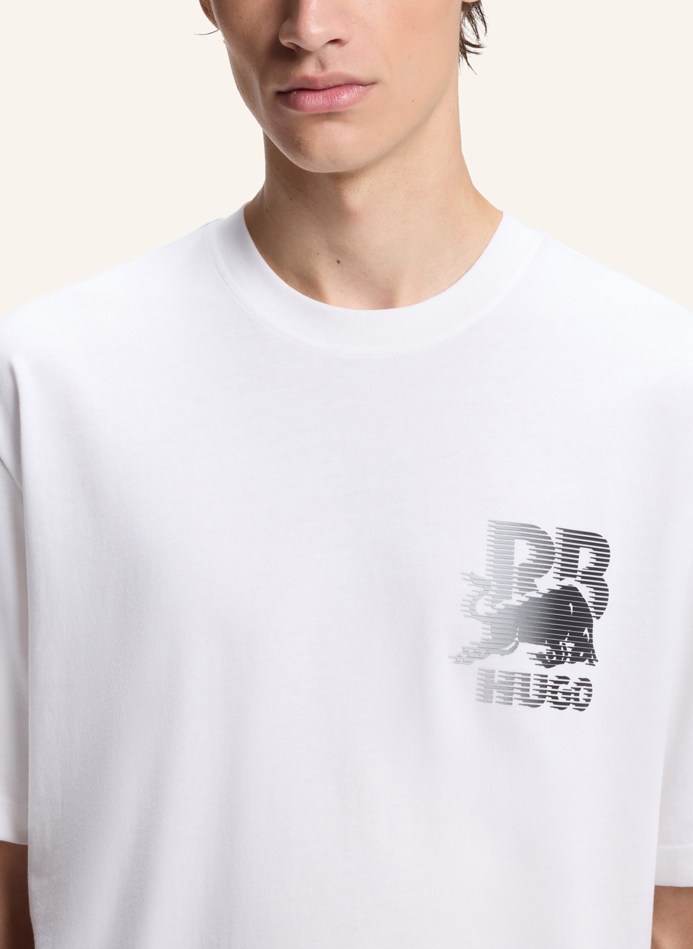 HUGO T-Shirt DONASO_RB Relaxed Fit: WEISS